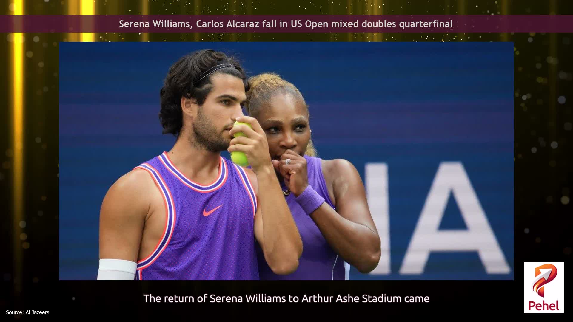 Serena Williams, Carlos Alcaraz fall in US Open mixed doubles quarterfinal