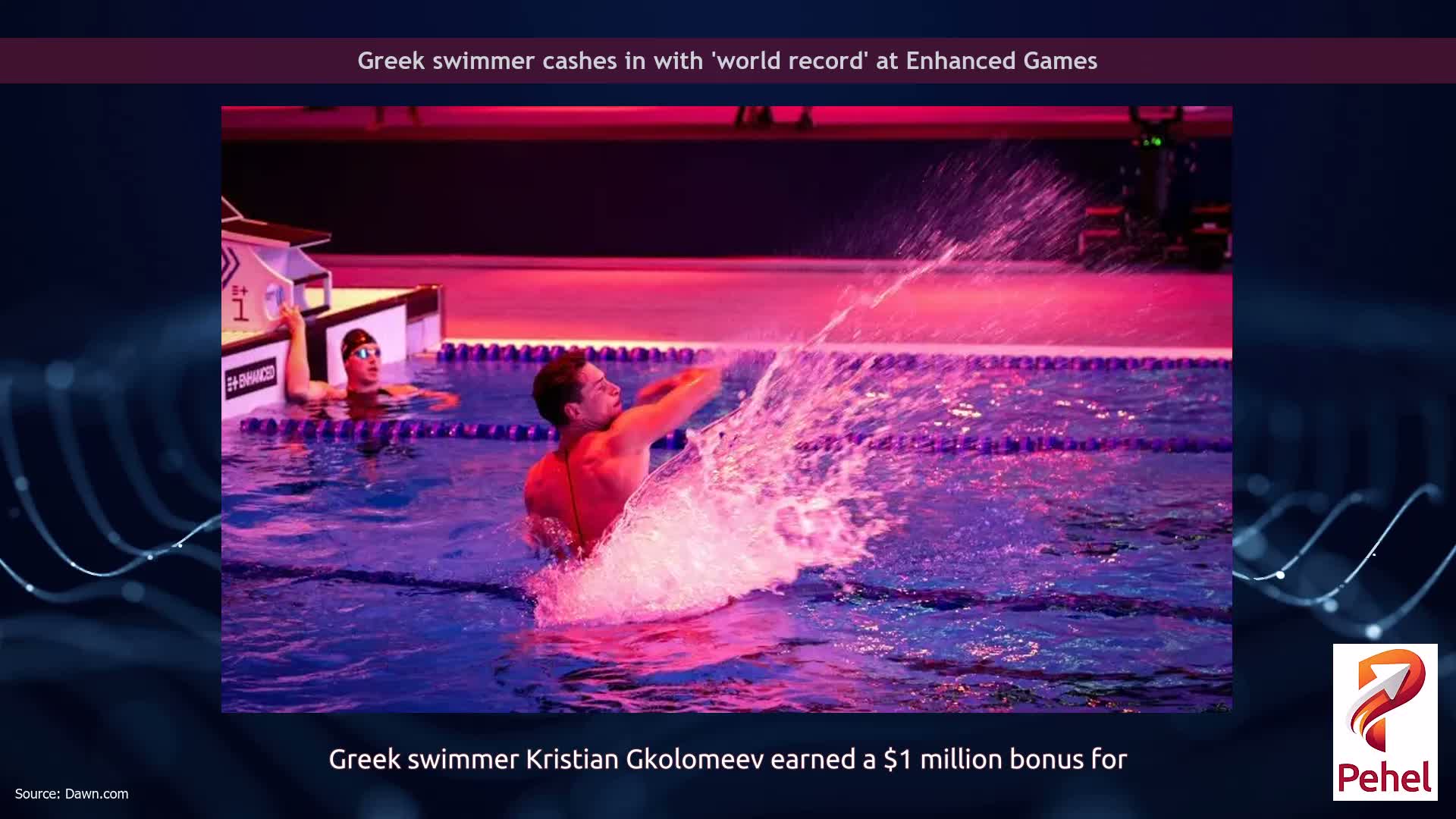 Greek swimmer cashes in with 'world record' at Enhanced Games