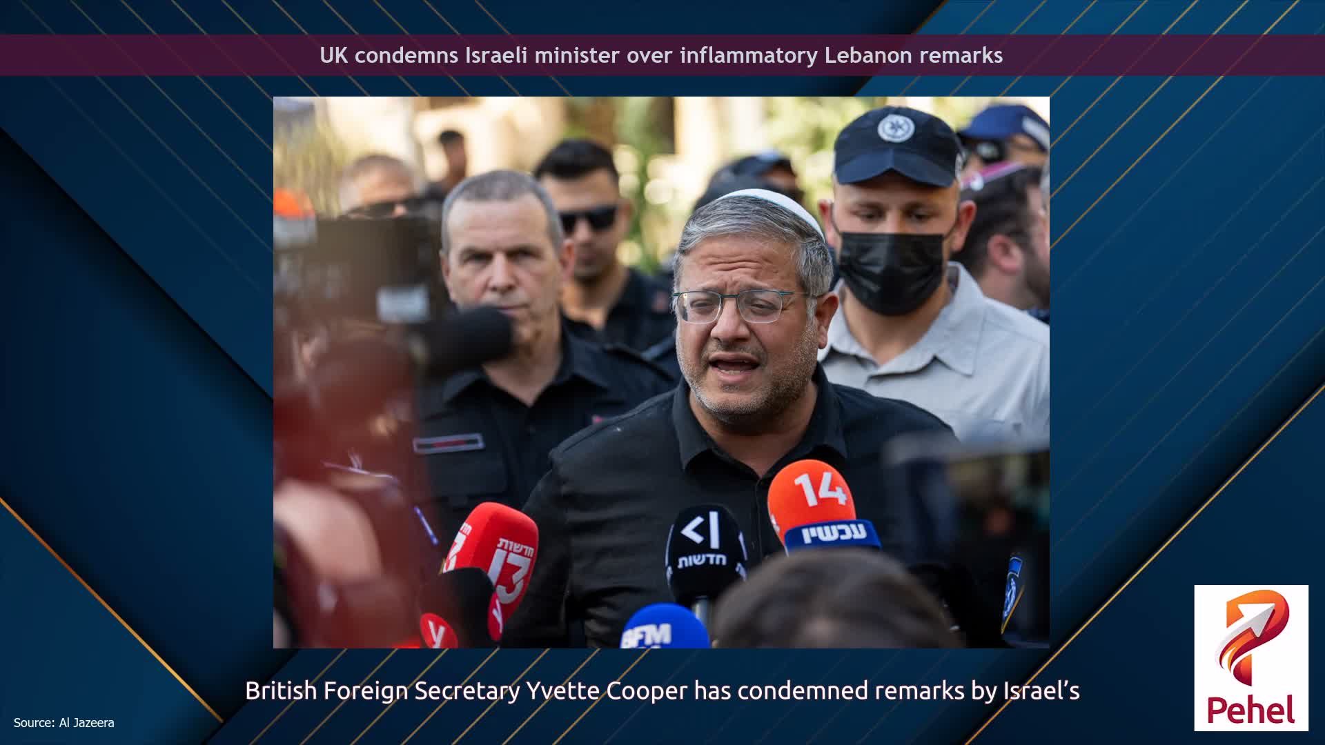 UK condemns Israeli minister over inflammatory Lebanon remarks