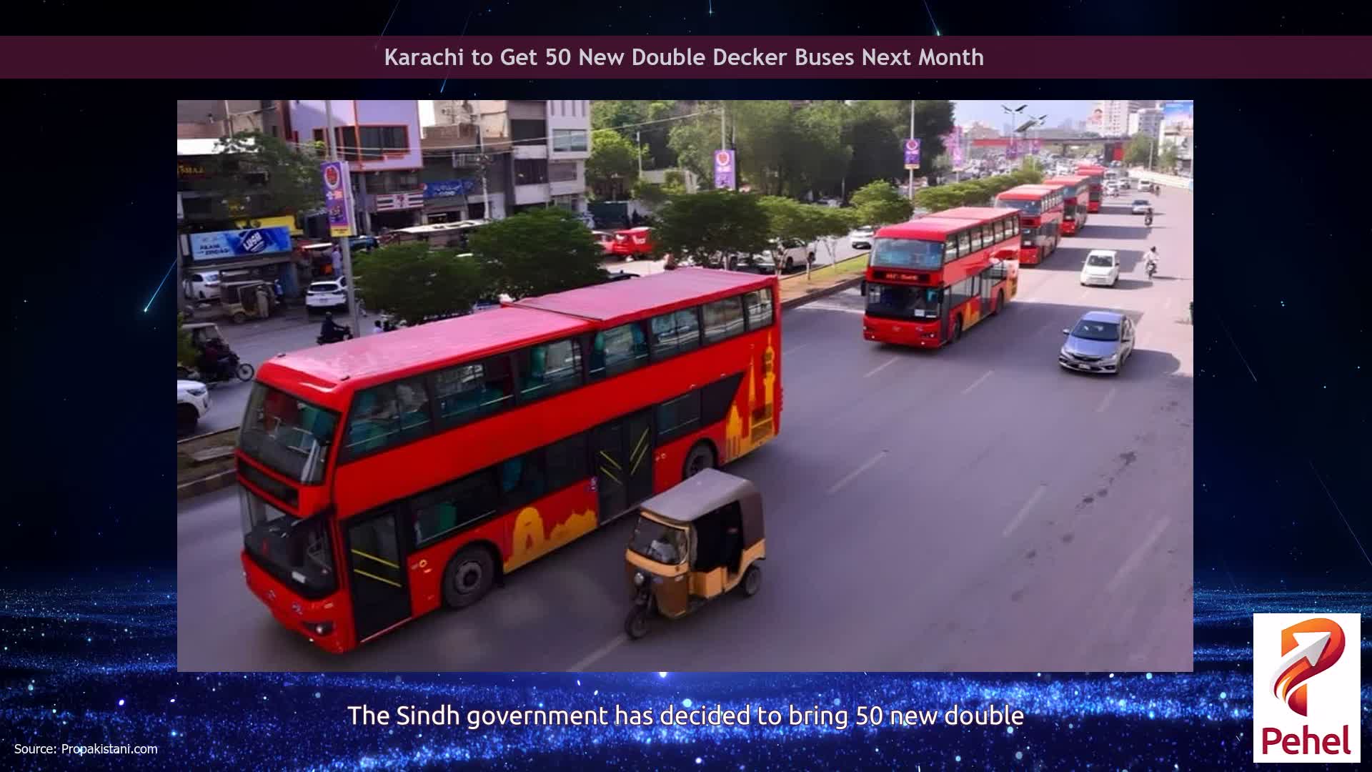 Karachi to Get 50 New Double Decker Buses Next Month