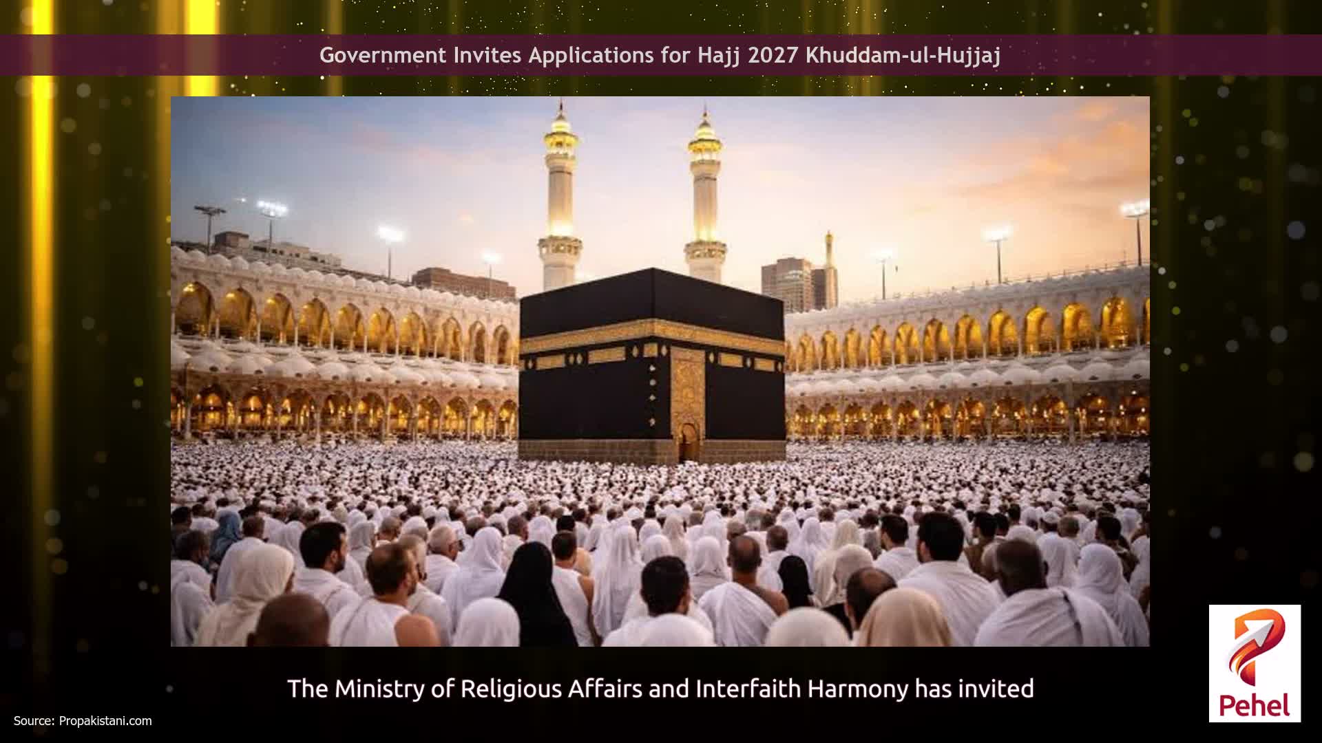Government Invites Applications for Hajj 2027 Khuddam-ul-Hujjaj