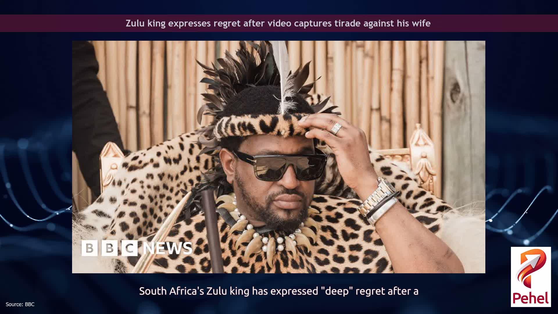 Zulu king expresses regret after video captures tirade against his wife