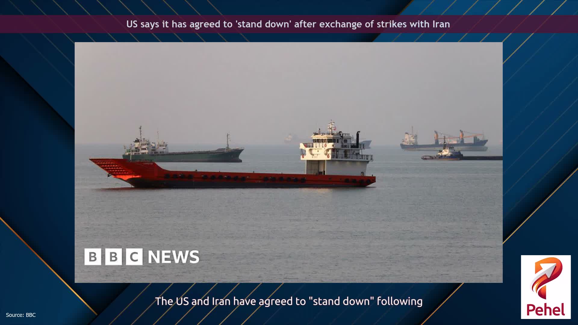 US says it has agreed to 'stand down' after exchange of strikes with Iran
