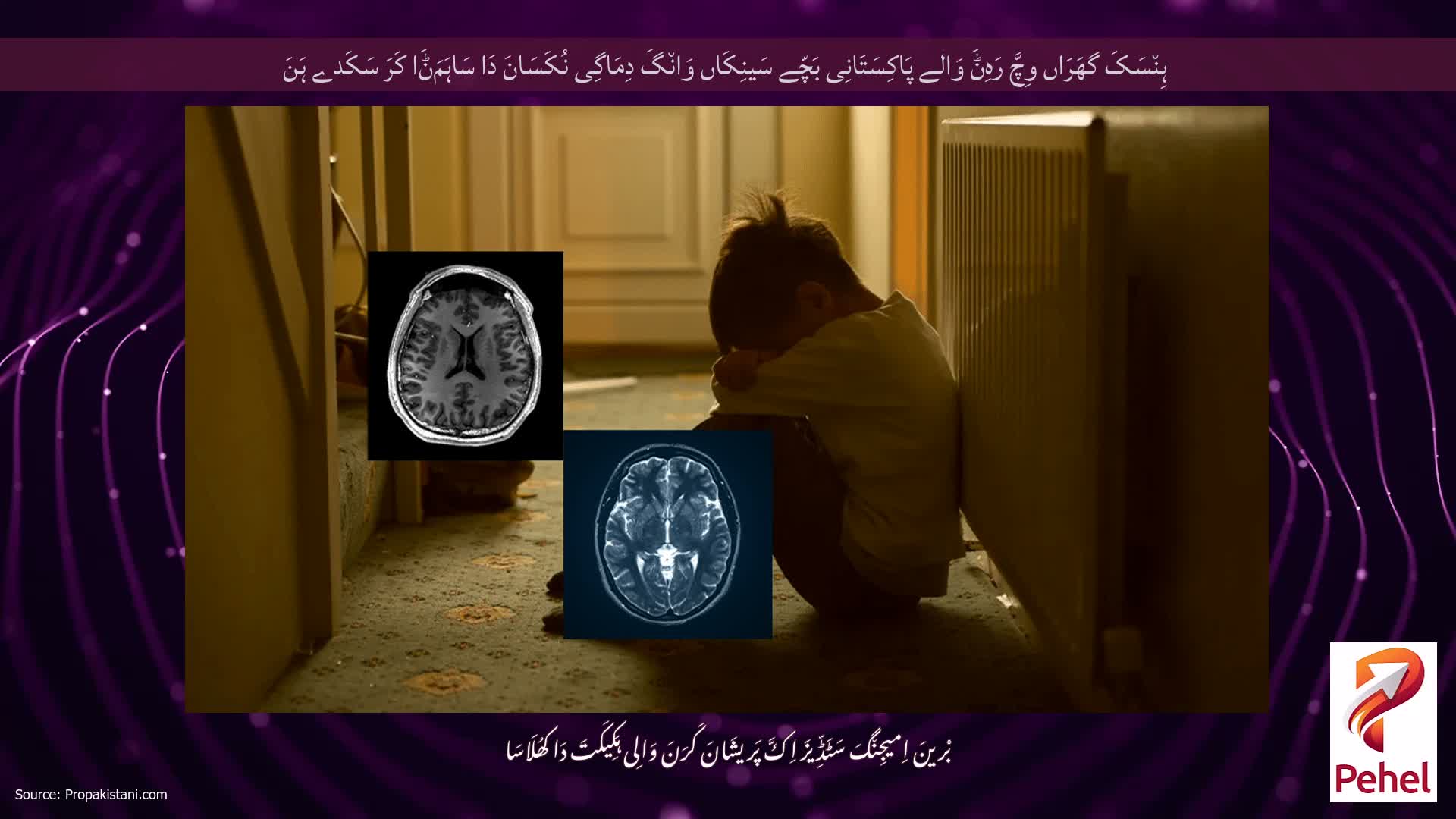 ہِن٘سَکَ گھَرَاں وِچَّ رَہِݨَ وَالے پَاکِسَتَانِی بَچّے سَینِکَاں وَان٘گَ دِمَاگِی نُکَسَانَ دَا سَاہَمَݨَا کَرَ سَکَدے ہَنَ
