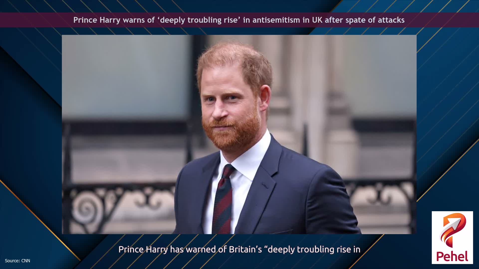 Prince Harry warns of ‘deeply troubling rise’ in antisemitism in UK after spate of attacks