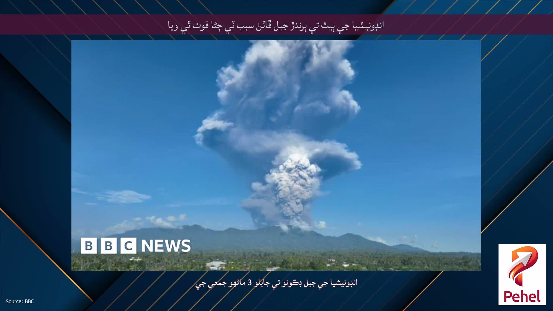 انڊونيشيا جي ٻيٽ تي ٻرندڙ جبل ڦاٽڻ سبب ٽي ڄڻا فوت ٿي ويا