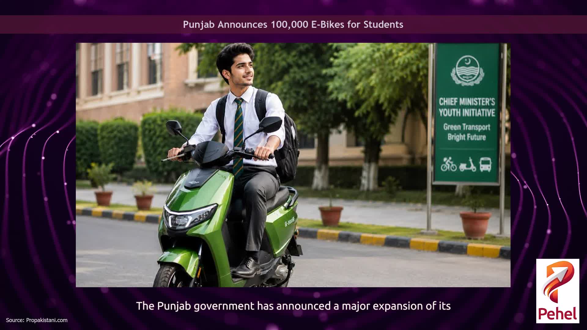 Punjab Announces 100,000 E-Bikes for Students