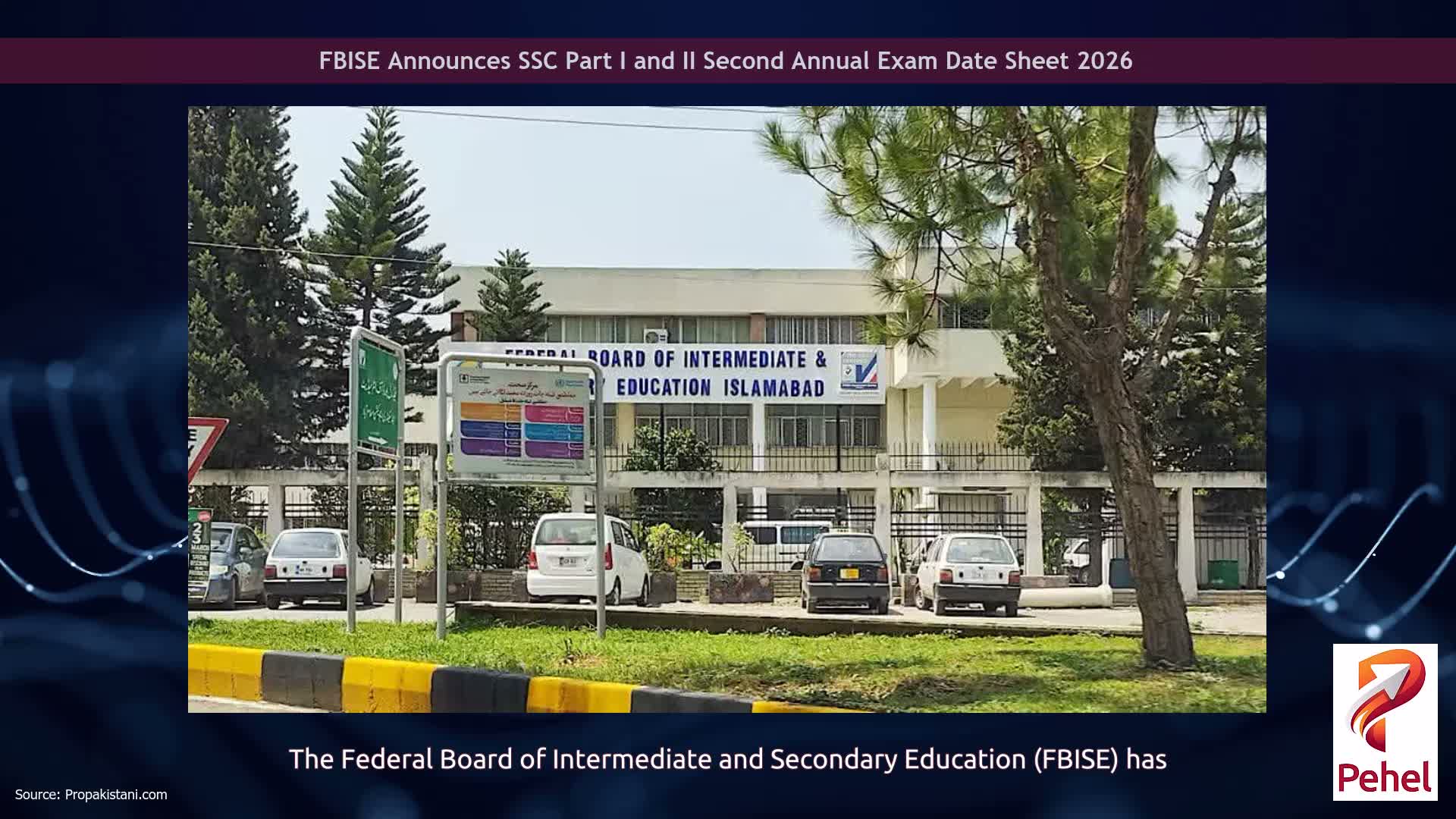 FBISE Announces SSC Part I and II Second Annual Exam Date Sheet 2026