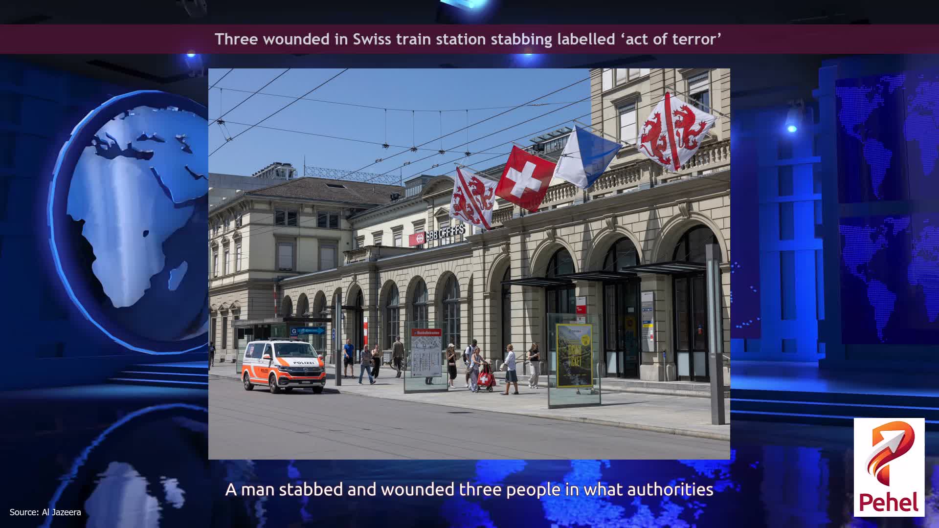 Three wounded in Swiss train station stabbing labelled ‘act of terror’