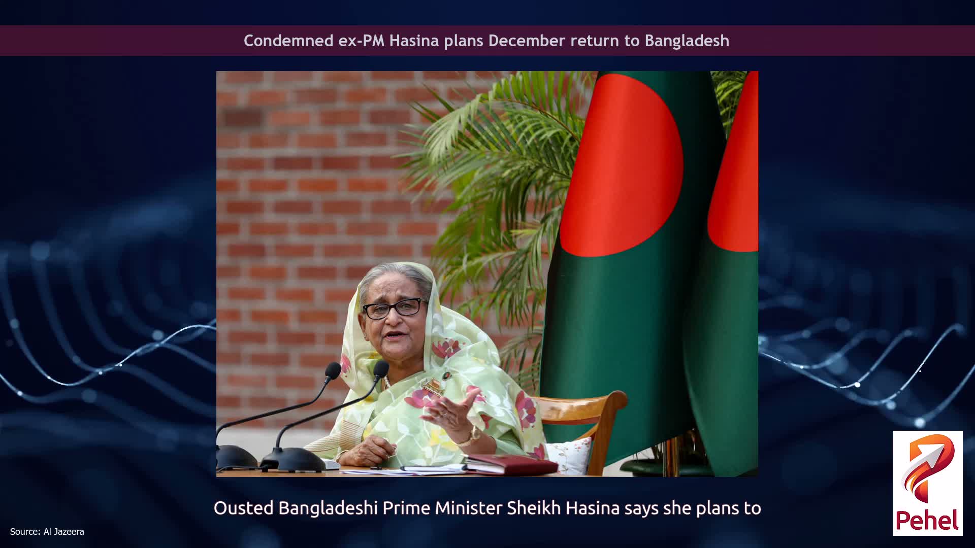 Condemned ex-PM Hasina plans December return to Bangladesh