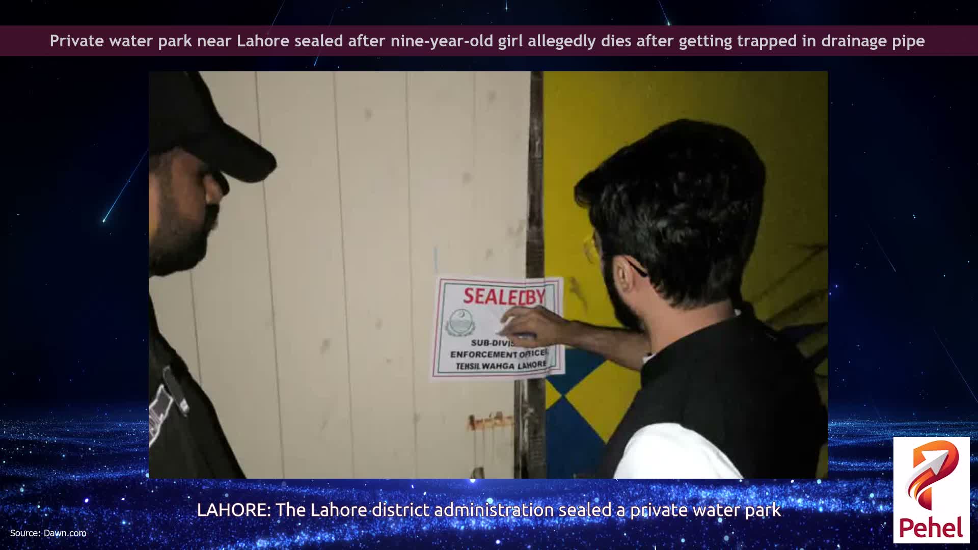 Private water park near Lahore sealed after nine-year-old girl allegedly dies after getting trapped in drainage pipe