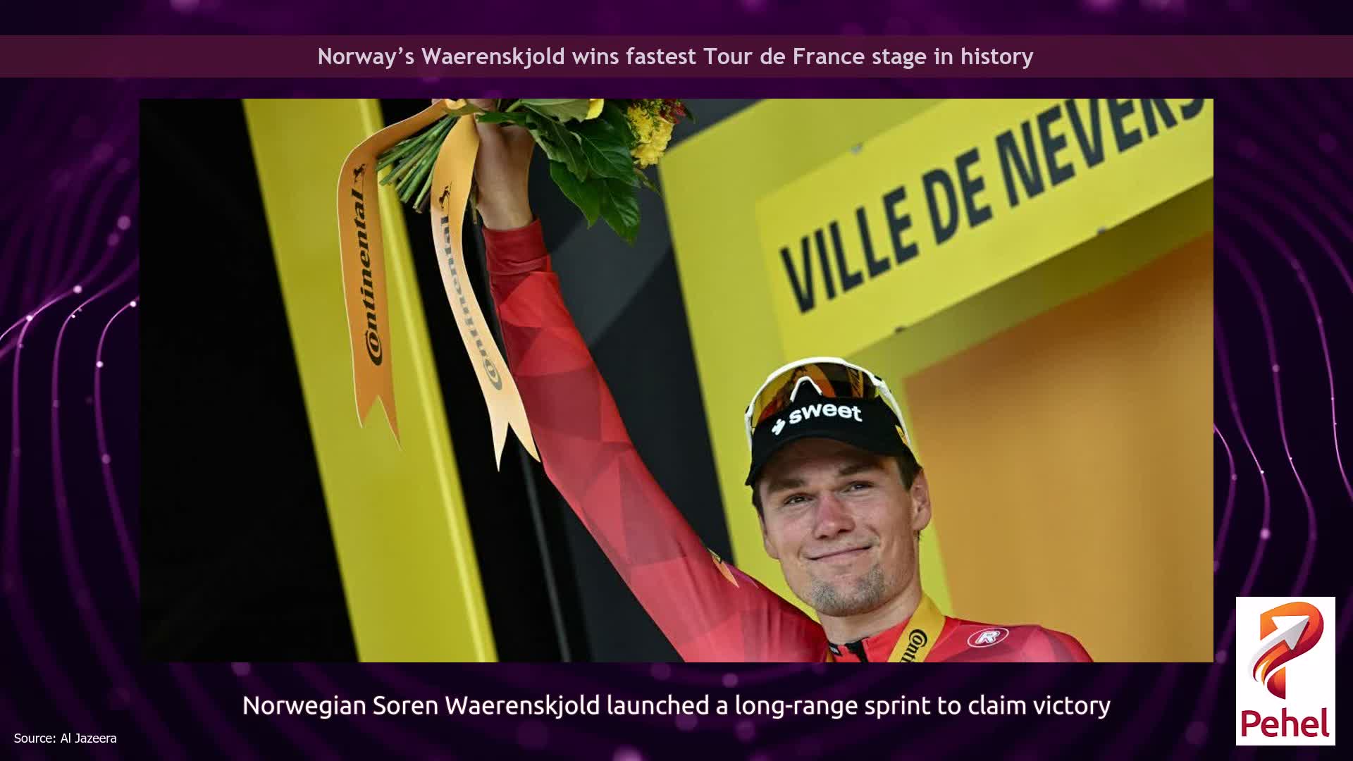 Norway’s Waerenskjold wins fastest Tour de France stage in history