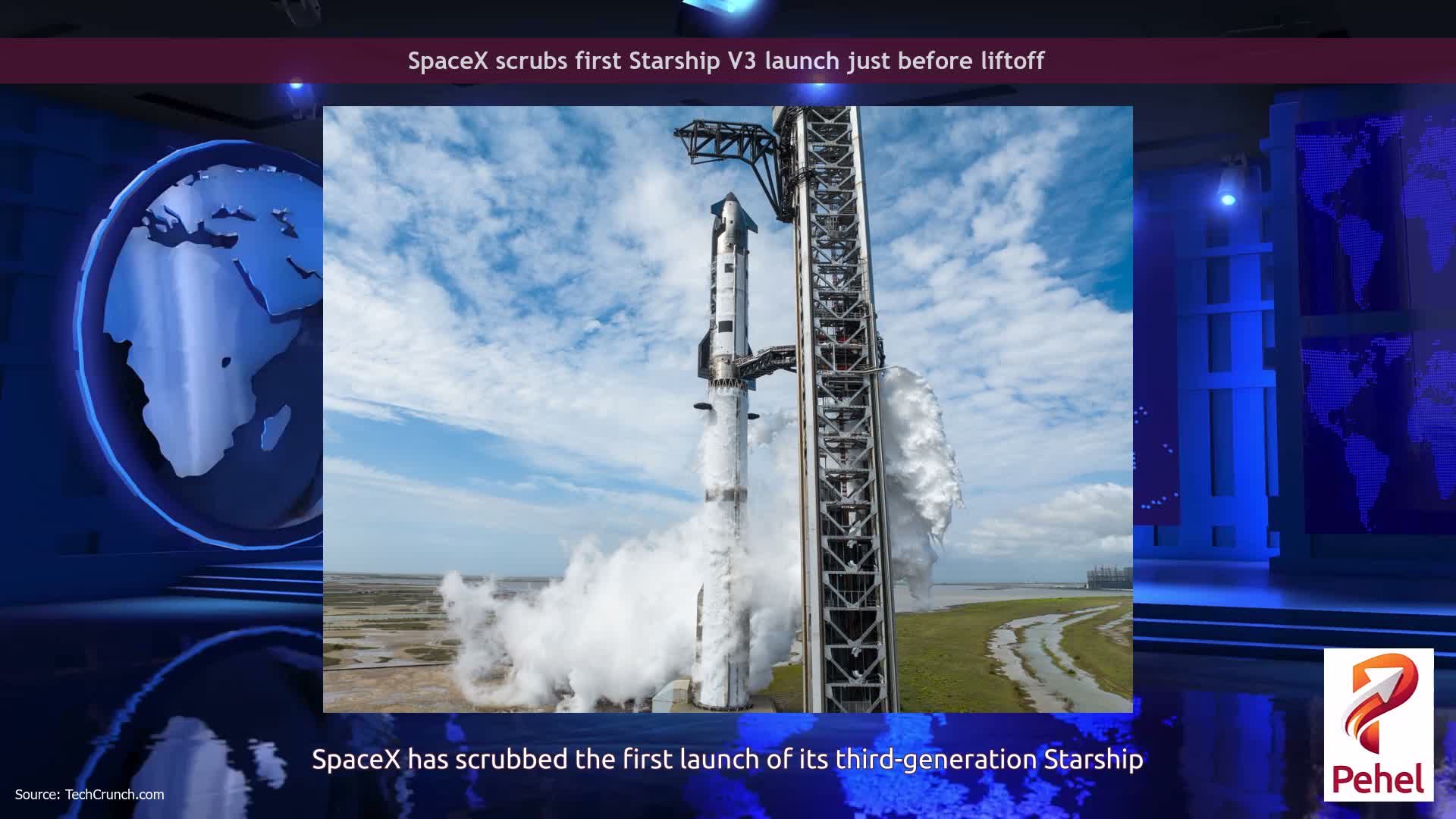 SpaceX scrubs first Starship V3 launch just before liftoff