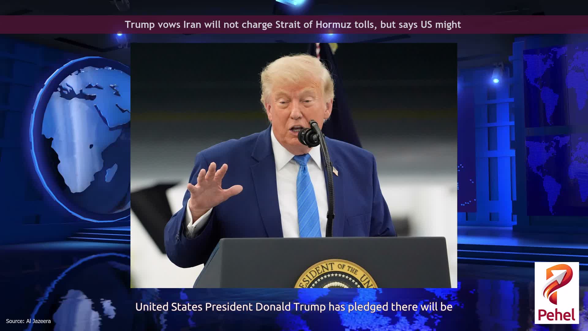 Trump vows Iran will not charge Strait of Hormuz tolls, but says US might