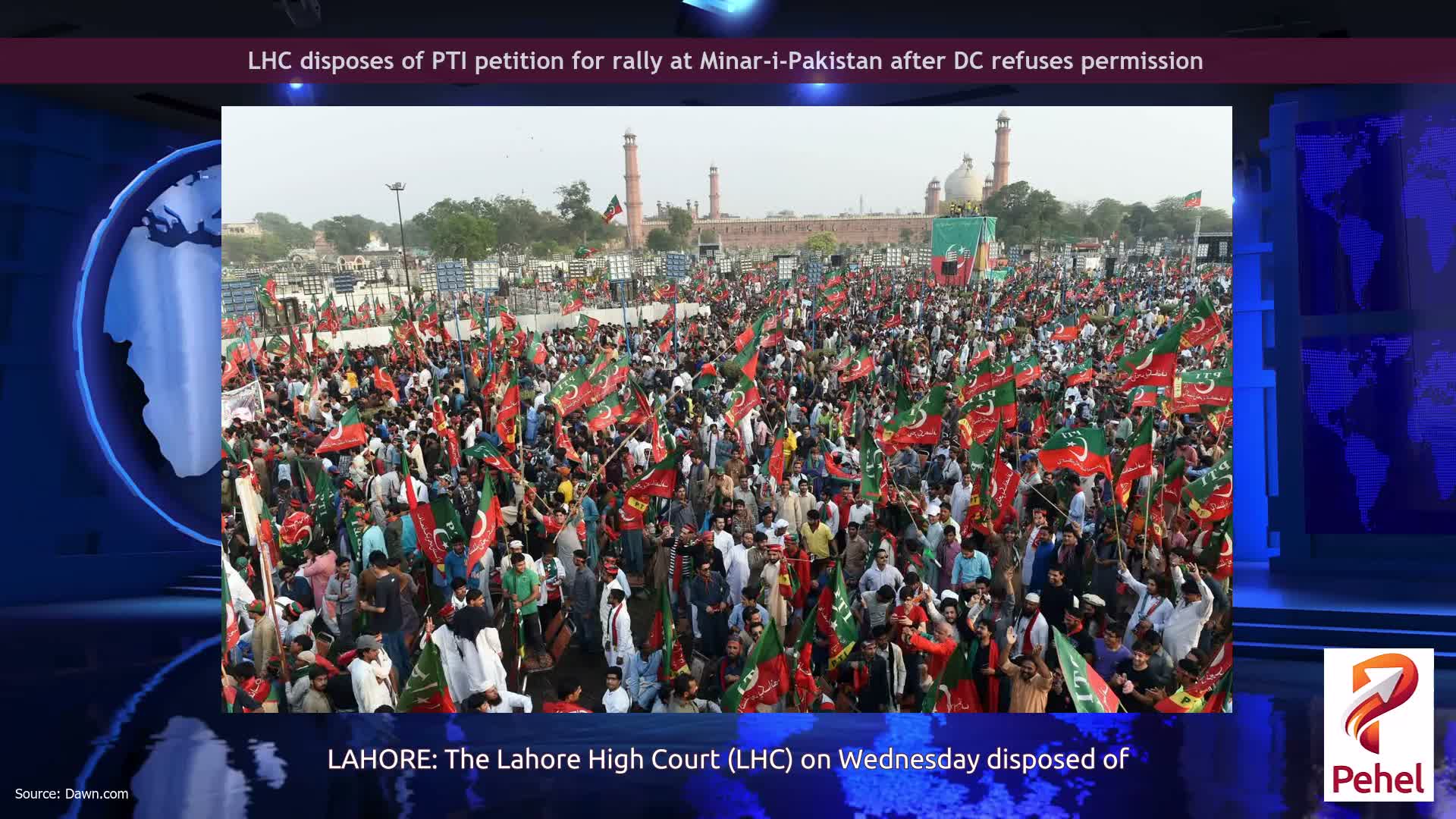 LHC disposes of PTI petition for rally at Minar-i-Pakistan after DC refuses permission