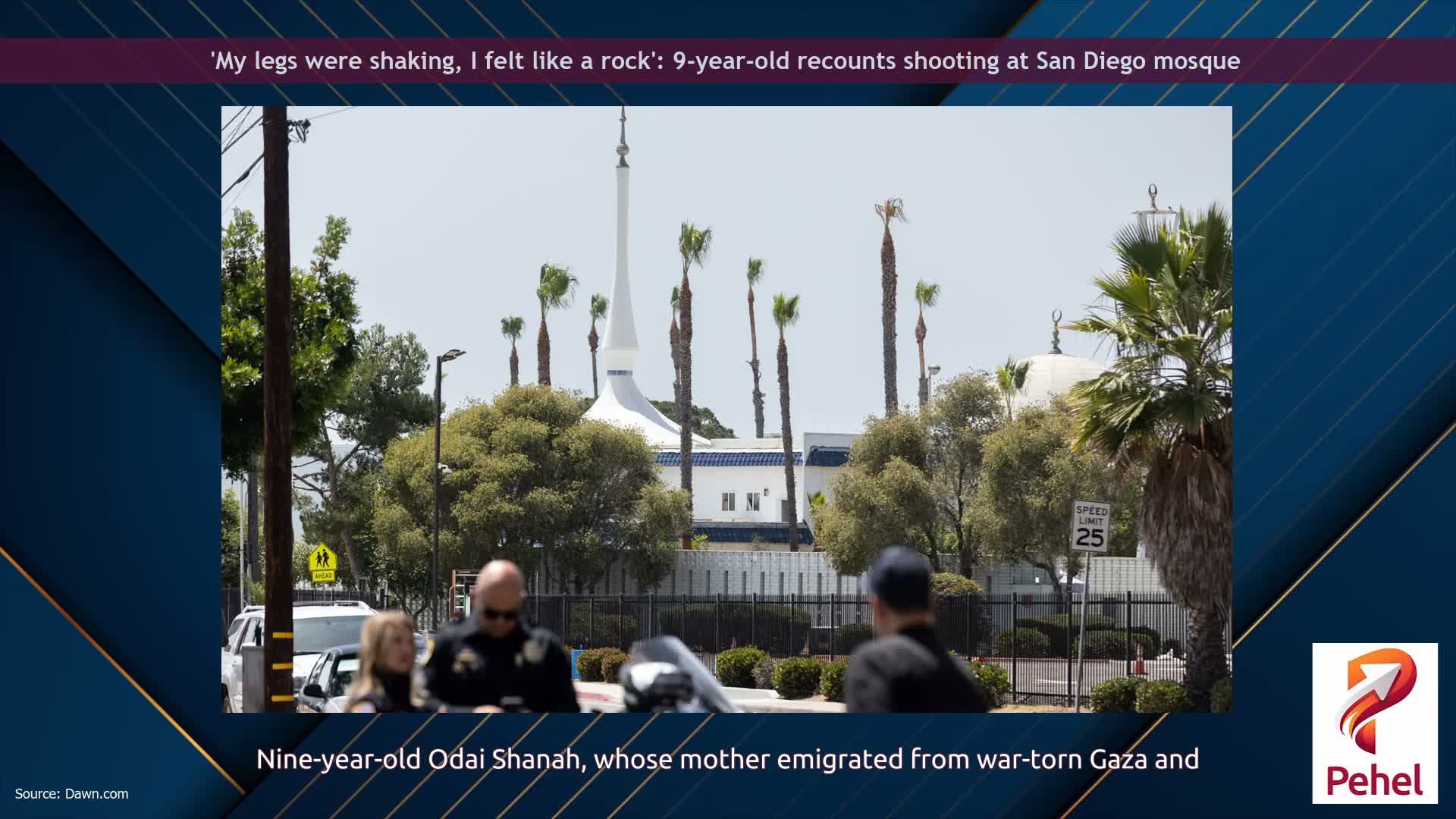 'My legs were shaking, I felt like a rock': 9-year-old recounts shooting at San Diego mosque