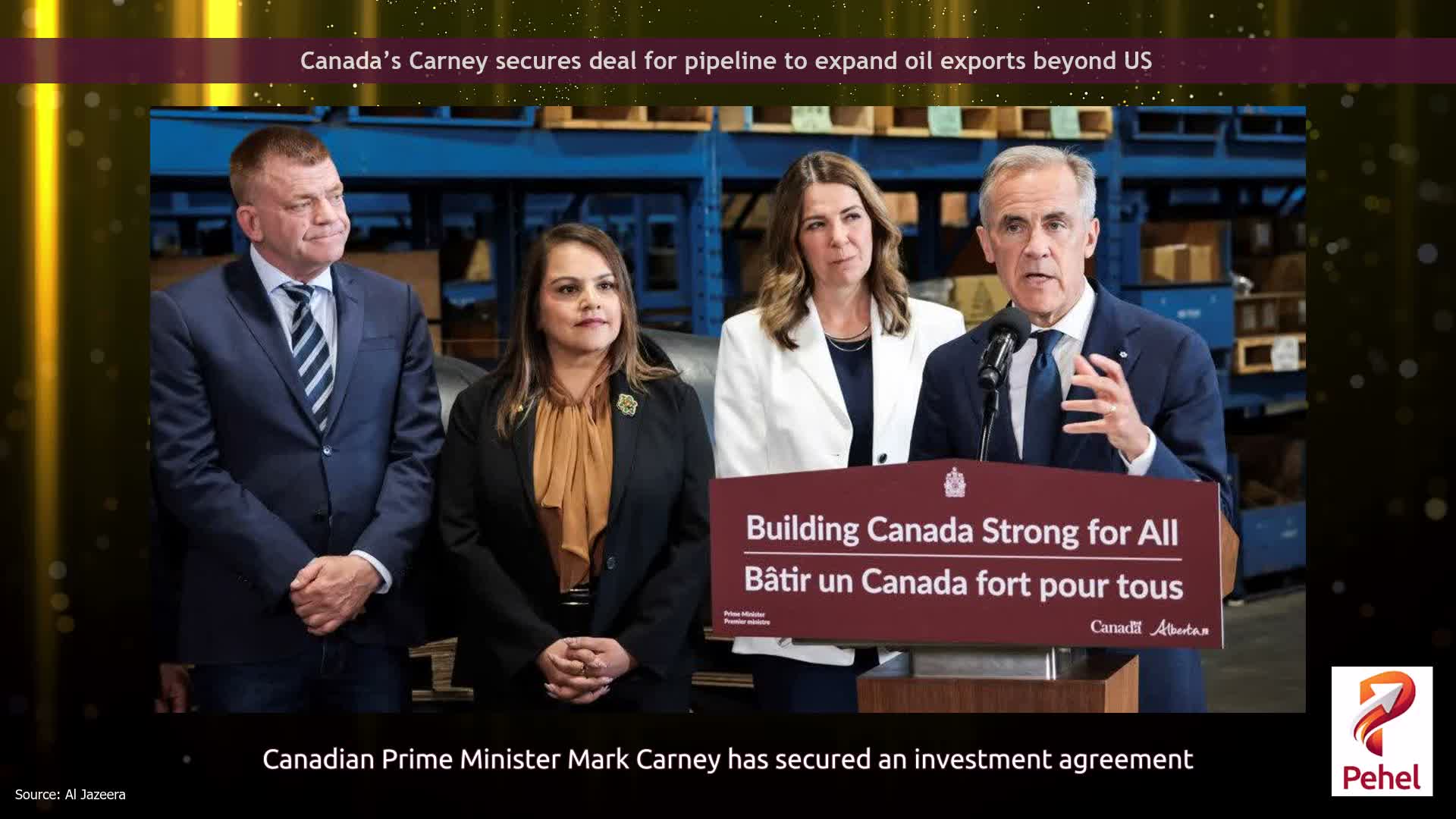 Canada’s Carney secures deal for pipeline to expand oil exports beyond US