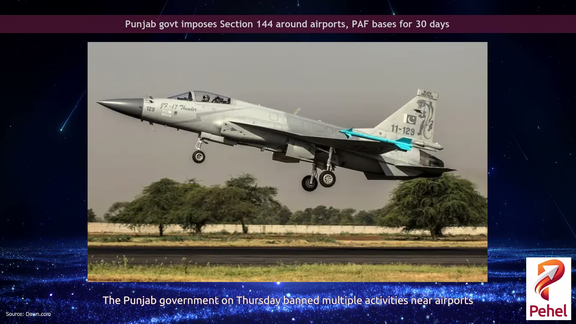 Punjab govt imposes Section 144 around airports, PAF bases for 30 days