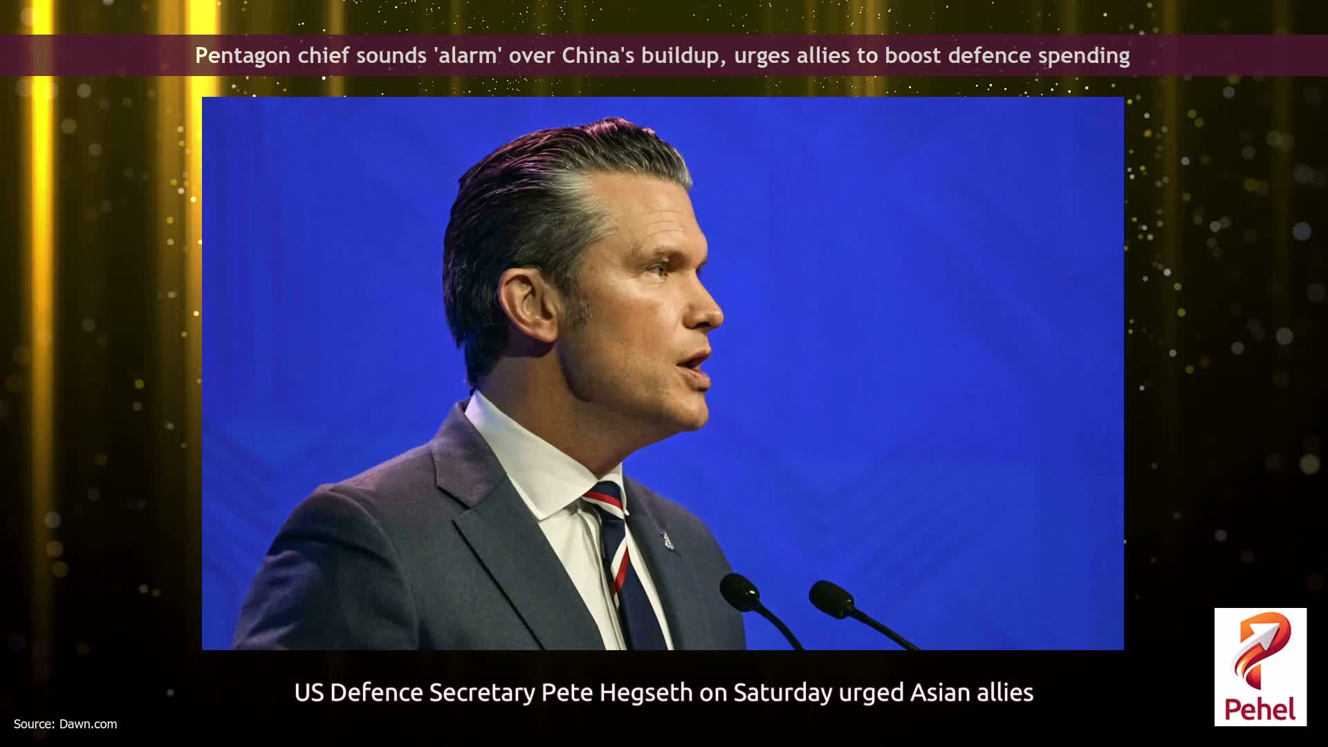 Pentagon chief sounds 'alarm' over China's buildup, urges allies to boost defence spending