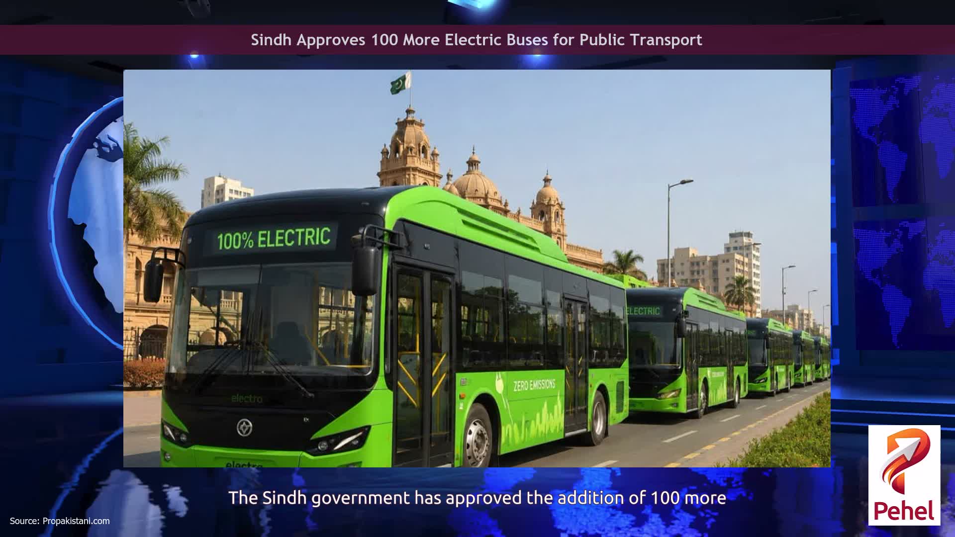 Sindh Approves 100 More Electric Buses for Public Transport