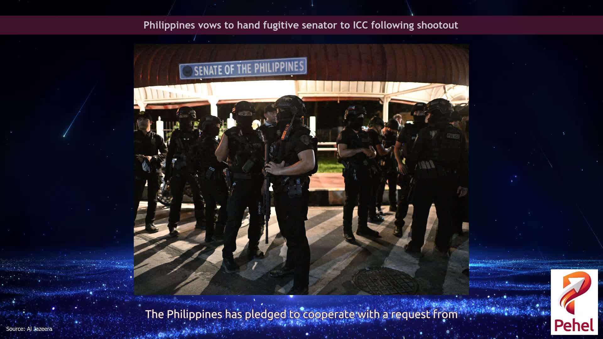 Philippines vows to hand fugitive senator to ICC following shootout