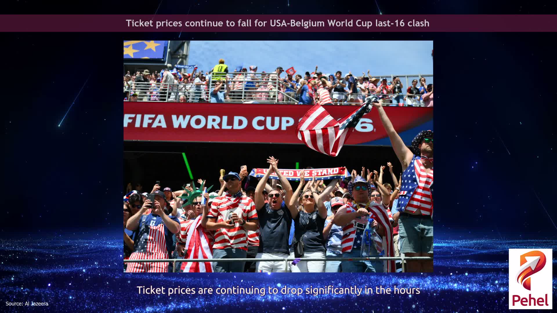 Ticket prices continue to fall for USA-Belgium World Cup last-16 clash