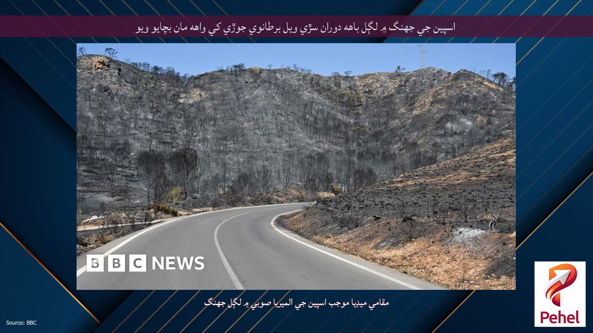 اسپين جي جهنگ ۾ لڳل باهه دوران سڙي ويل برطانوي جوڙي کي واهه مان بچايو ويو