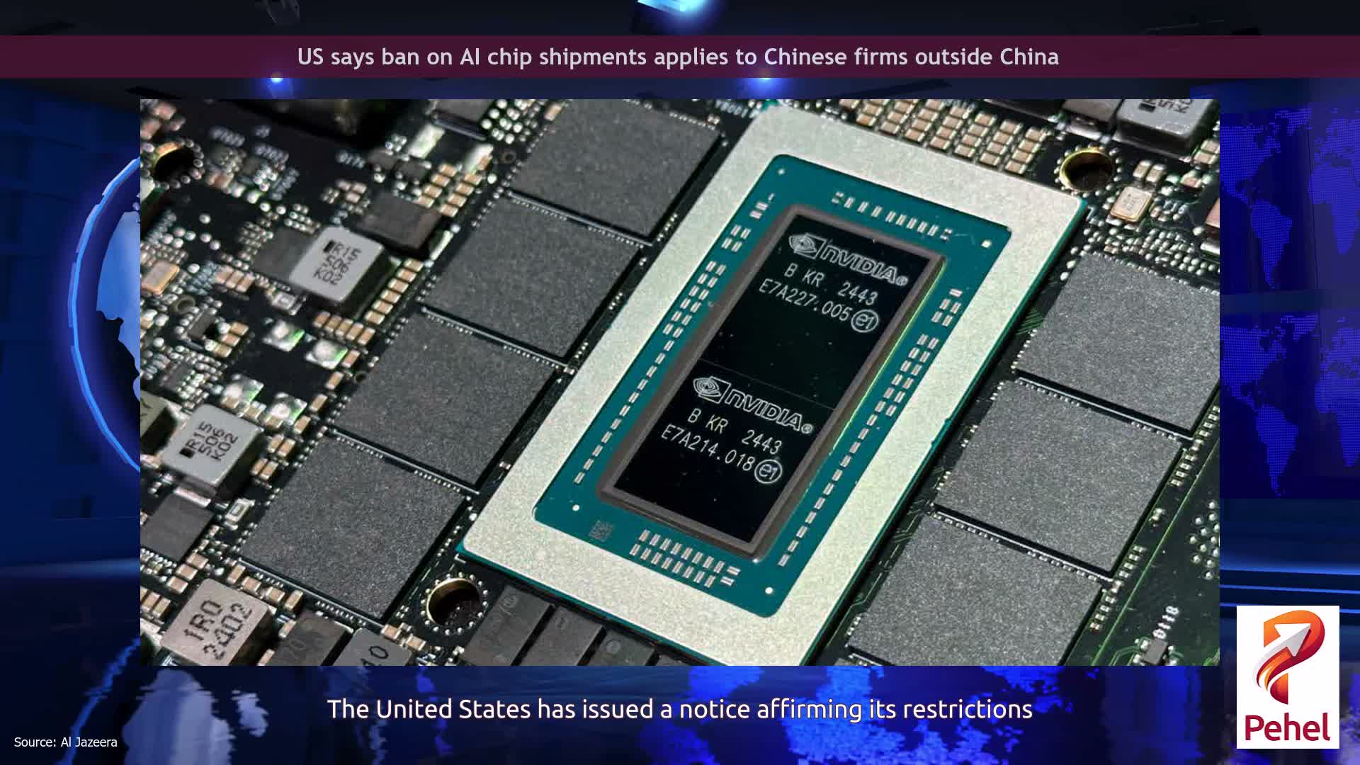 US says ban on AI chip shipments applies to Chinese firms outside China