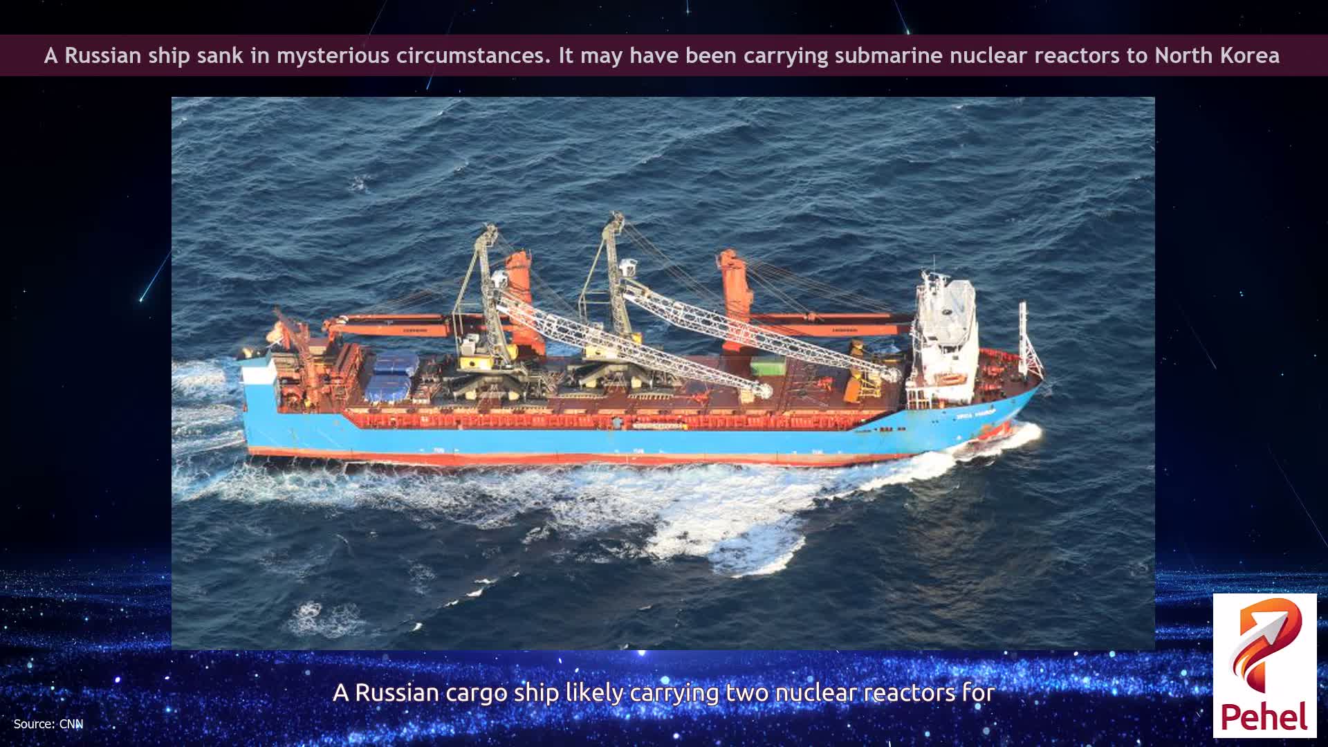 A Russian ship sank in mysterious circumstances. It may have been carrying submarine nuclear reactors to North Korea