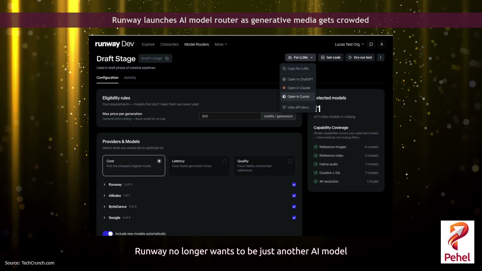 Runway launches AI model router as generative media gets crowded