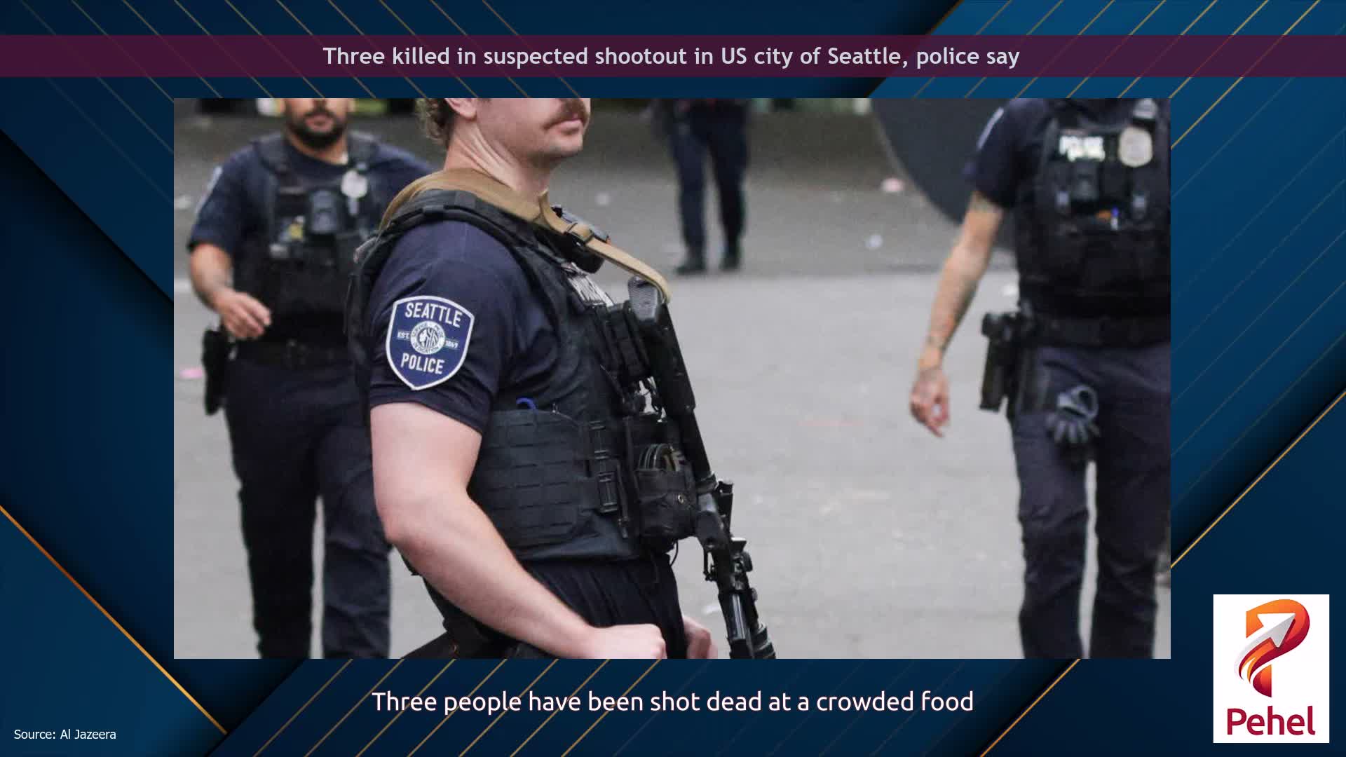 Three killed in suspected shootout in US city of Seattle, police say