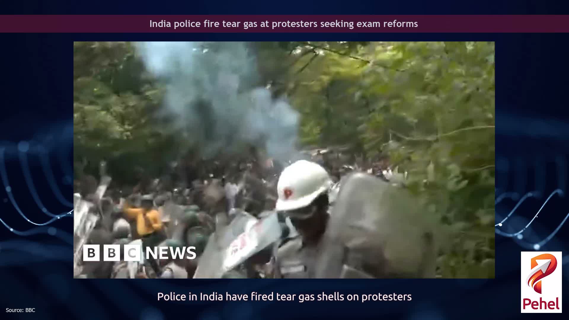 India police fire tear gas at protesters seeking exam reforms