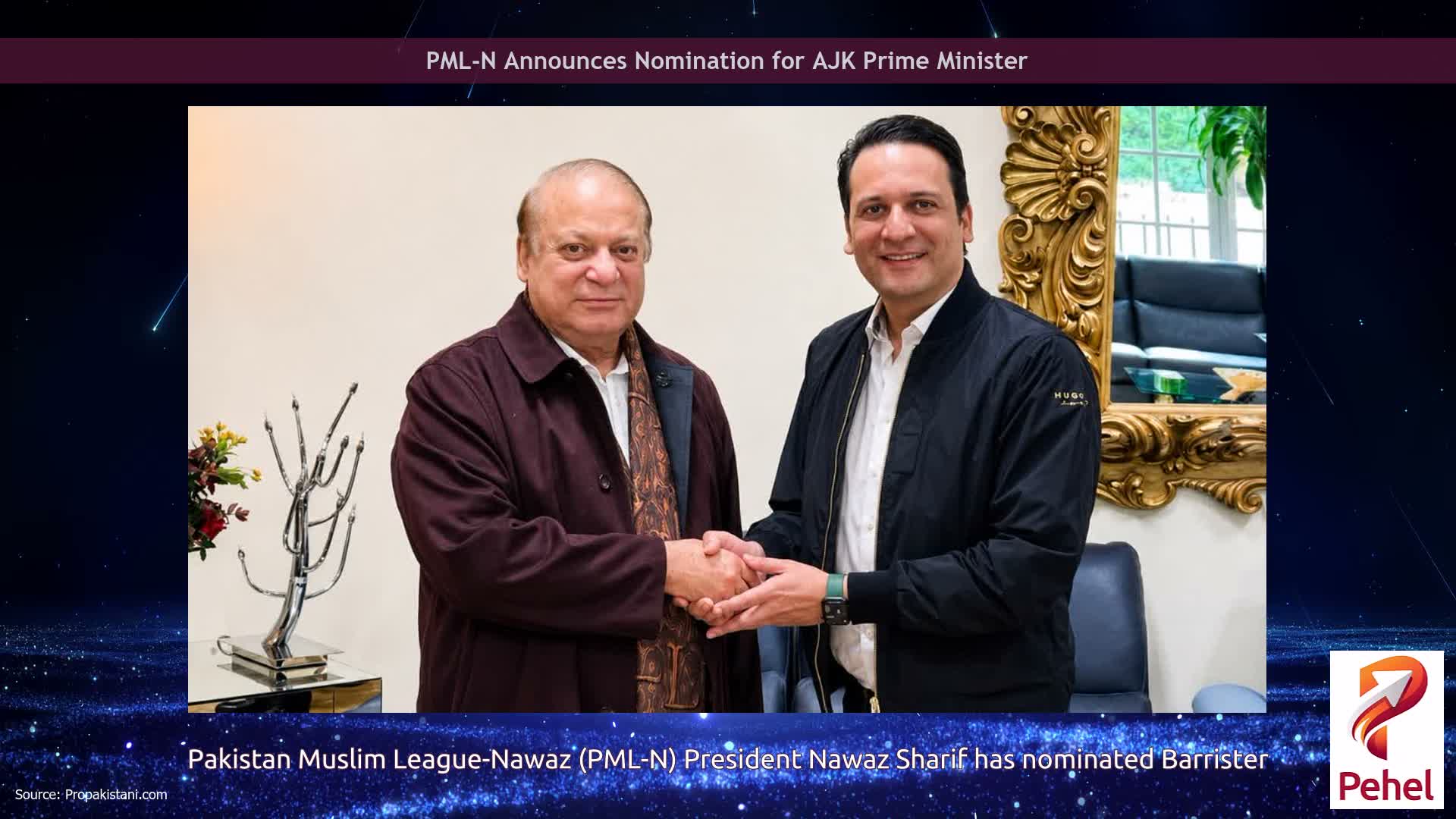 PML-N Announces Nomination for AJK Prime Minister