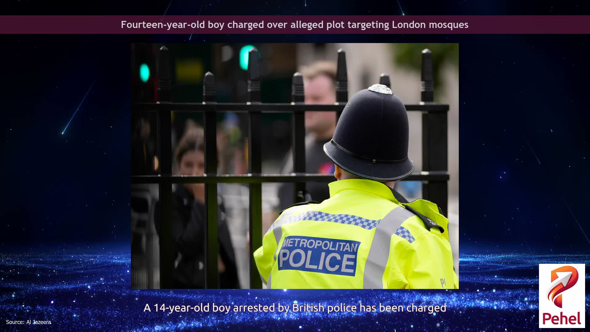Fourteen-year-old boy charged over alleged plot targeting London mosques