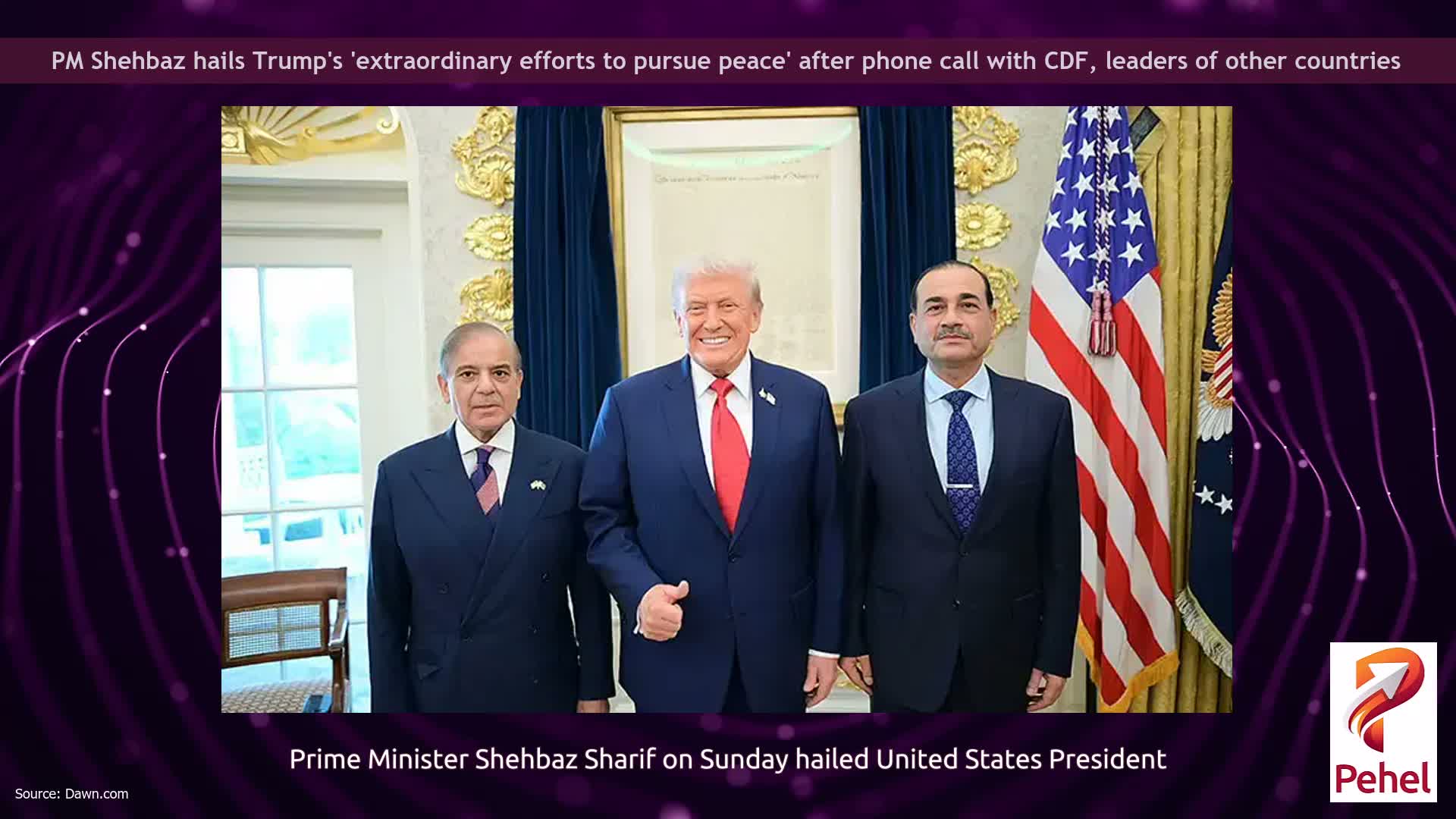 PM Shehbaz hails Trump's 'extraordinary efforts to pursue peace' after phone call with CDF, leaders of other countries