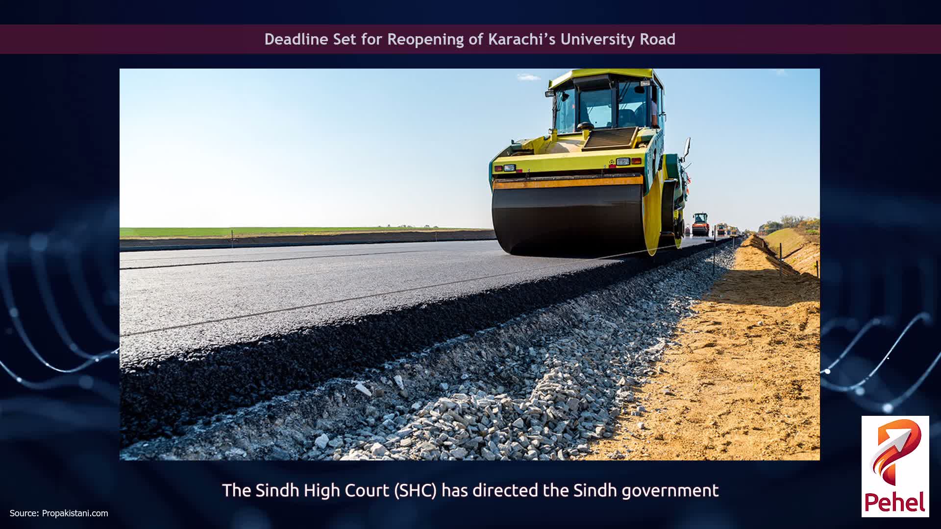 Deadline Set for Reopening of Karachi’s University Road
