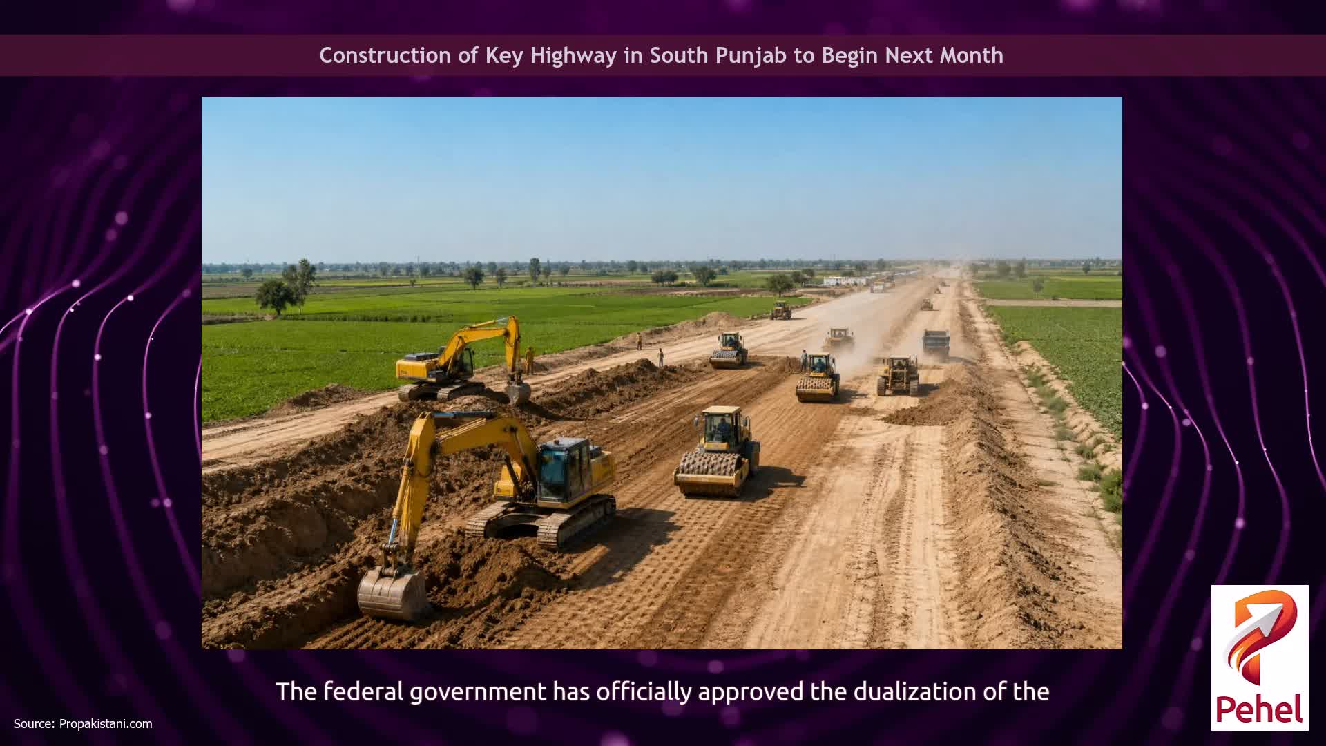 Construction of Key Highway in South Punjab to Begin Next Month