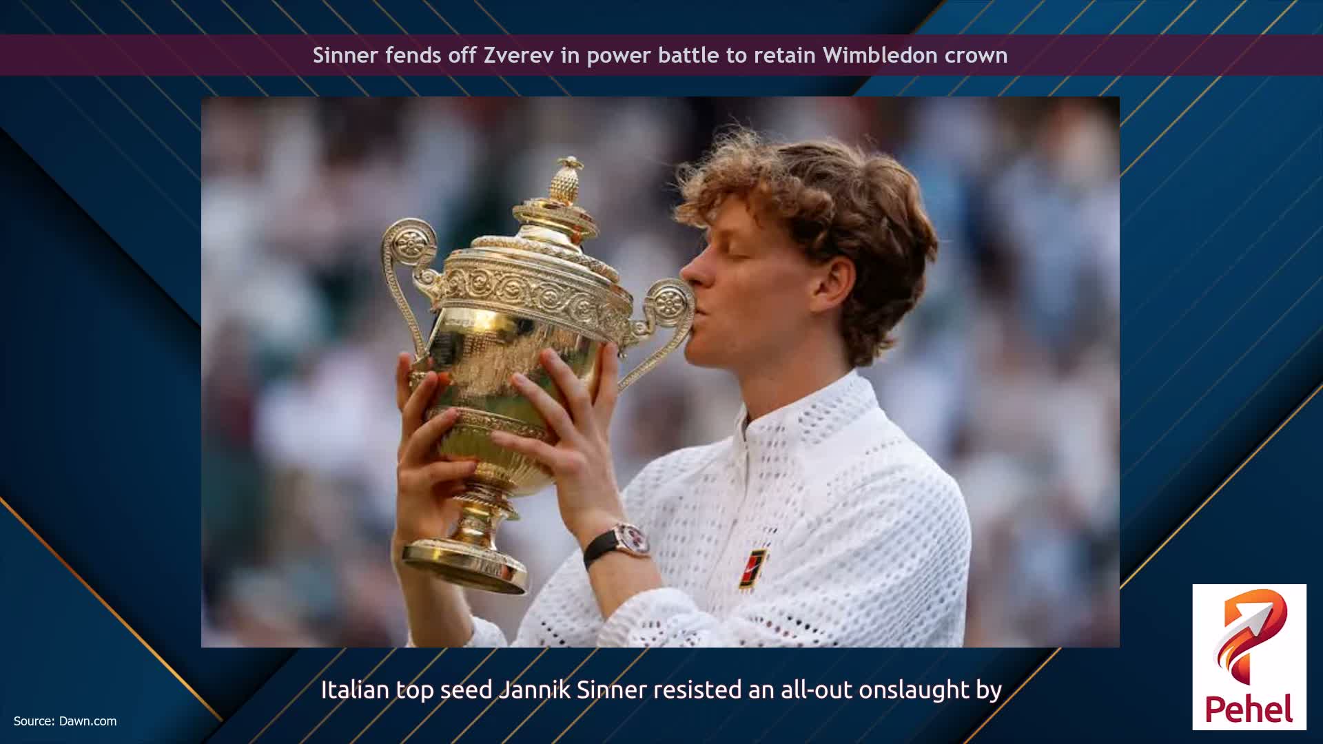 Sinner fends off Zverev in power battle to retain Wimbledon crown