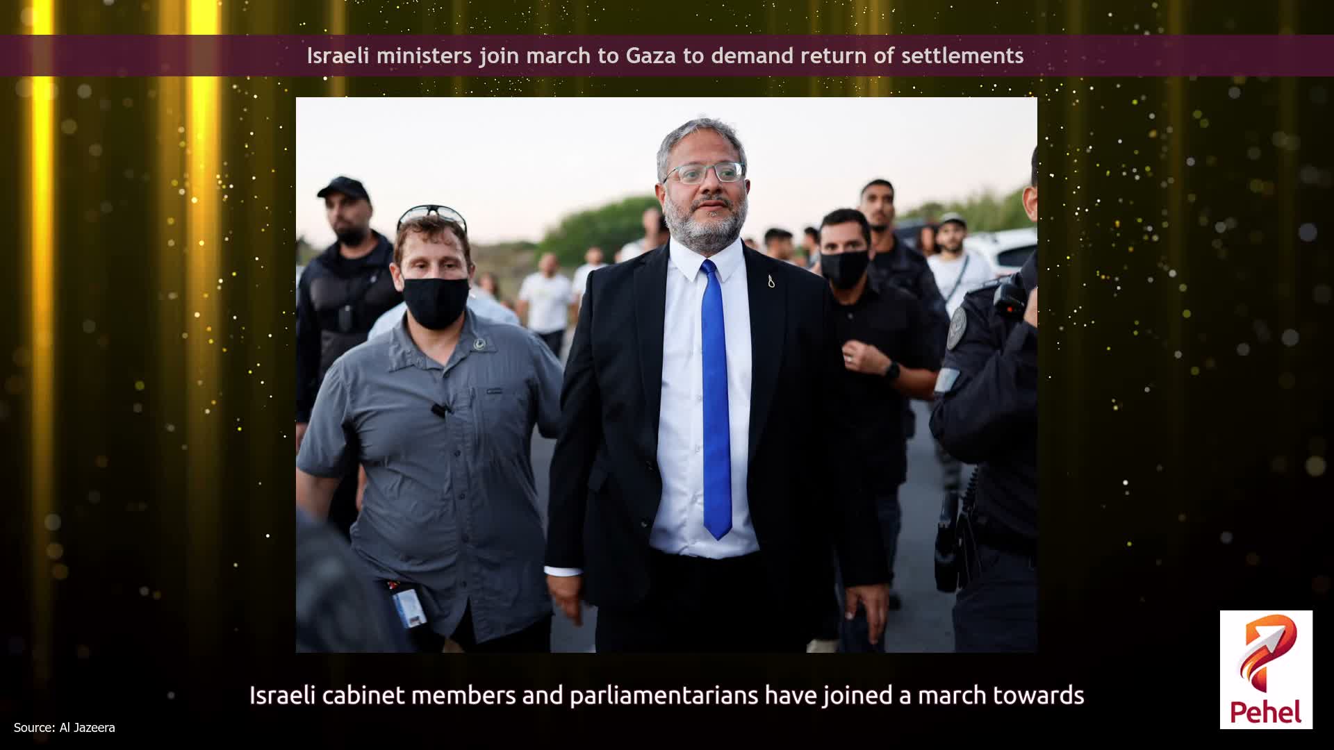 Israeli ministers join march to Gaza to demand return of settlements