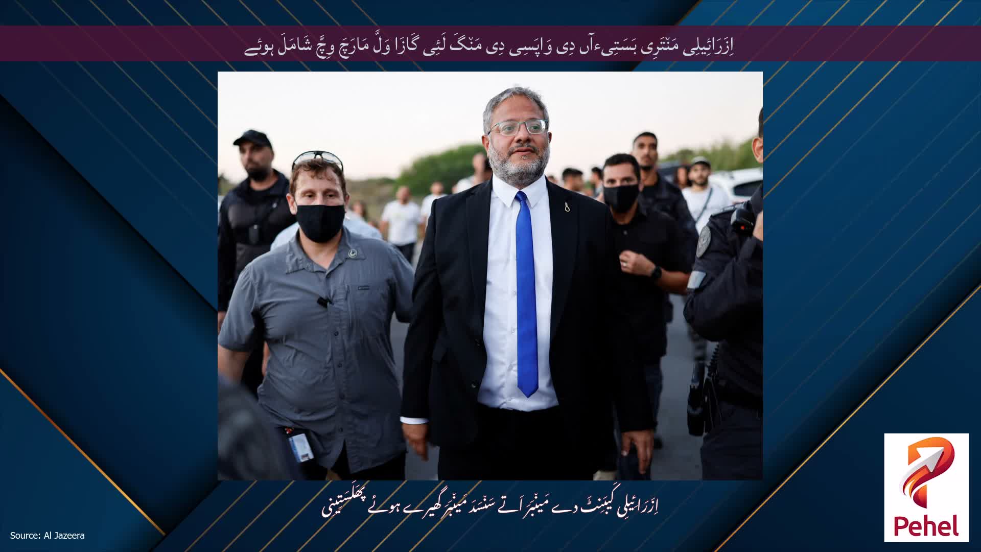 اِزَرَائِیلِی مَن٘تَرِی بَسَتِیءآں دِی وَاپَسِی دِی مَن٘گَ لَئِی گَازَا وَلَّ مَارَچَ وِچَّ شَامَلَ ہوئے