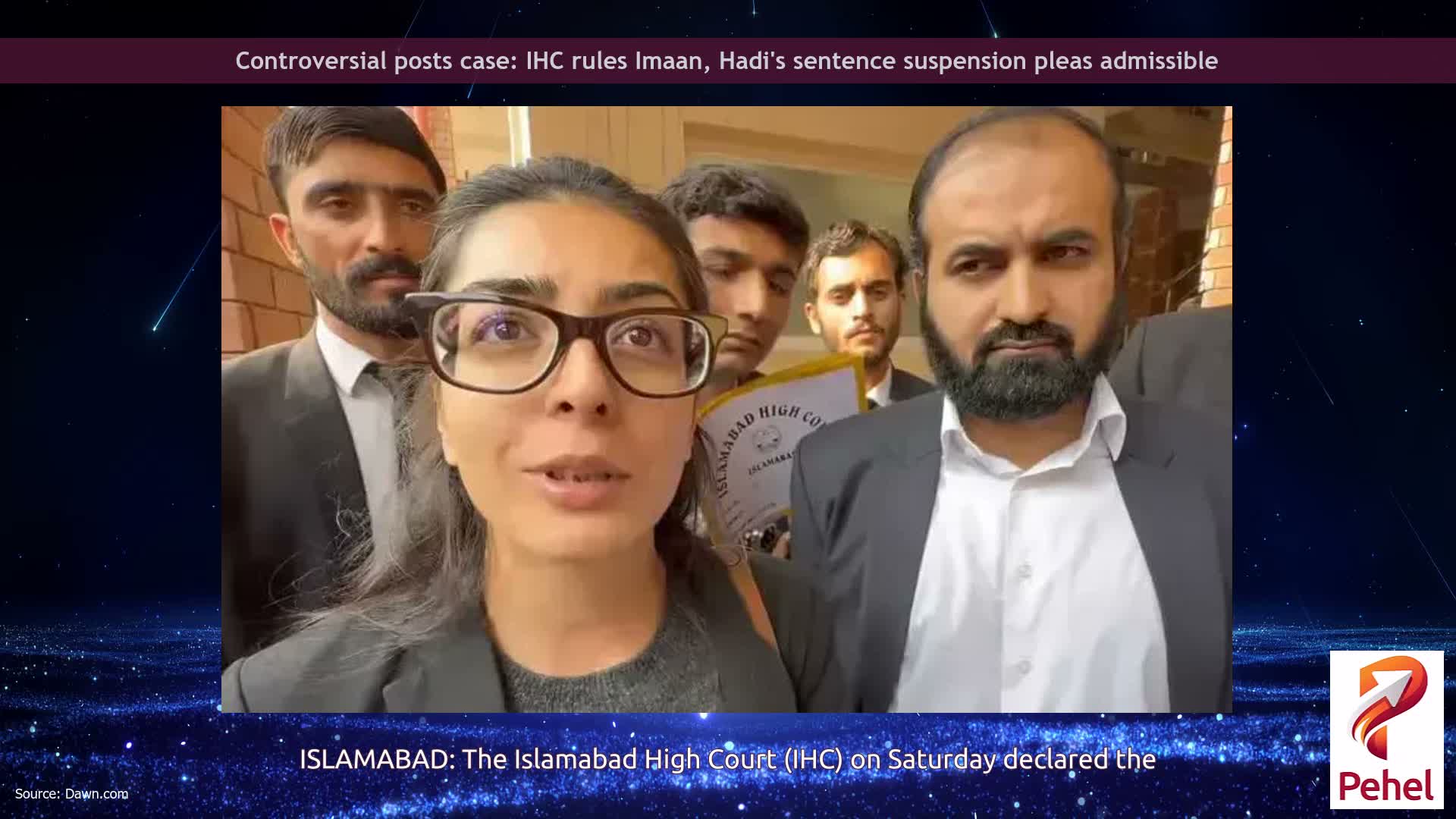 Controversial posts case: IHC rules Imaan, Hadi's sentence suspension pleas admissible