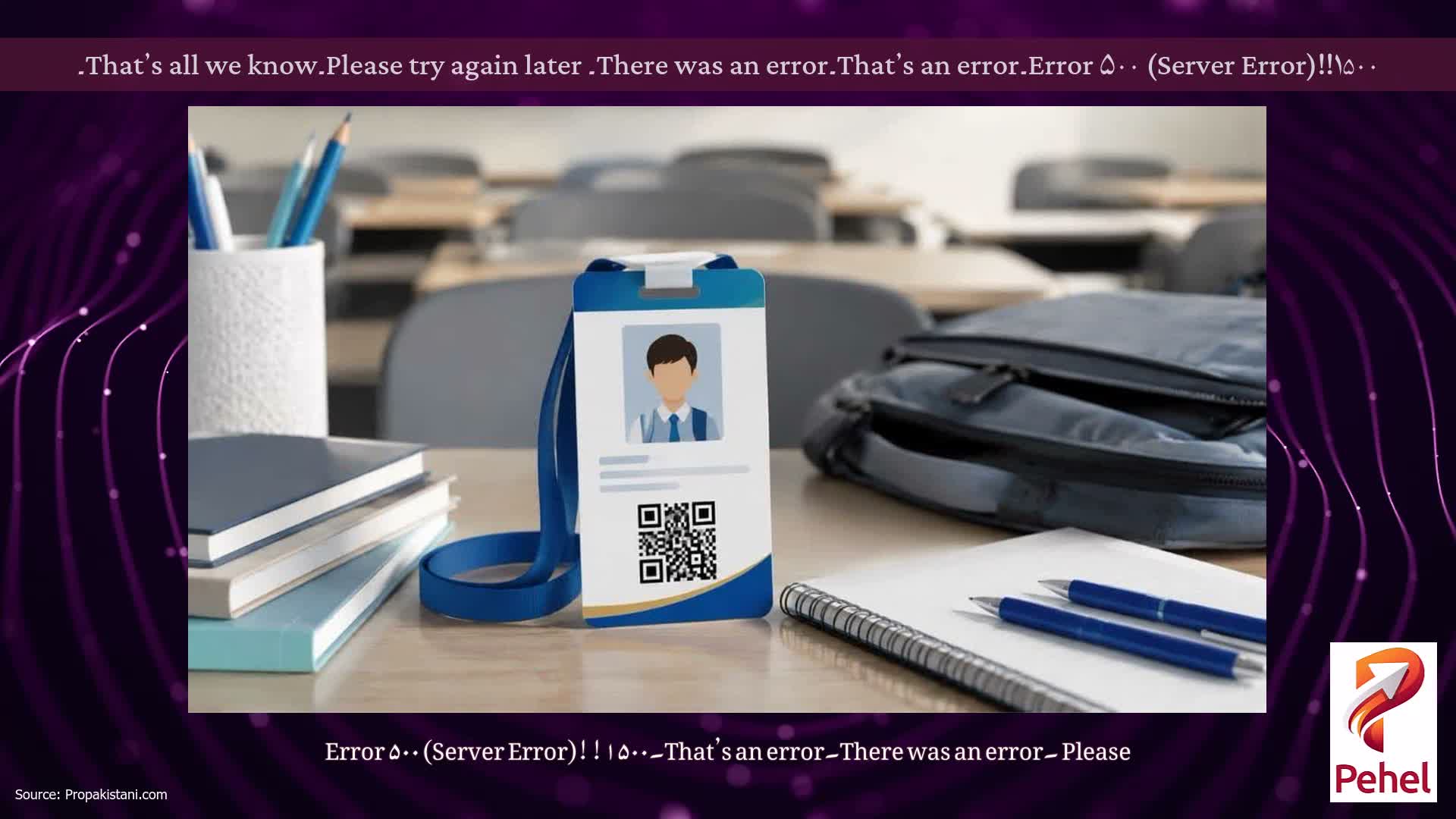 Error ۵۰۰ (Server Error)!!۱۵۰۰۔That’s an error۔There was an error۔ Please try again later۔That’s all we know۔