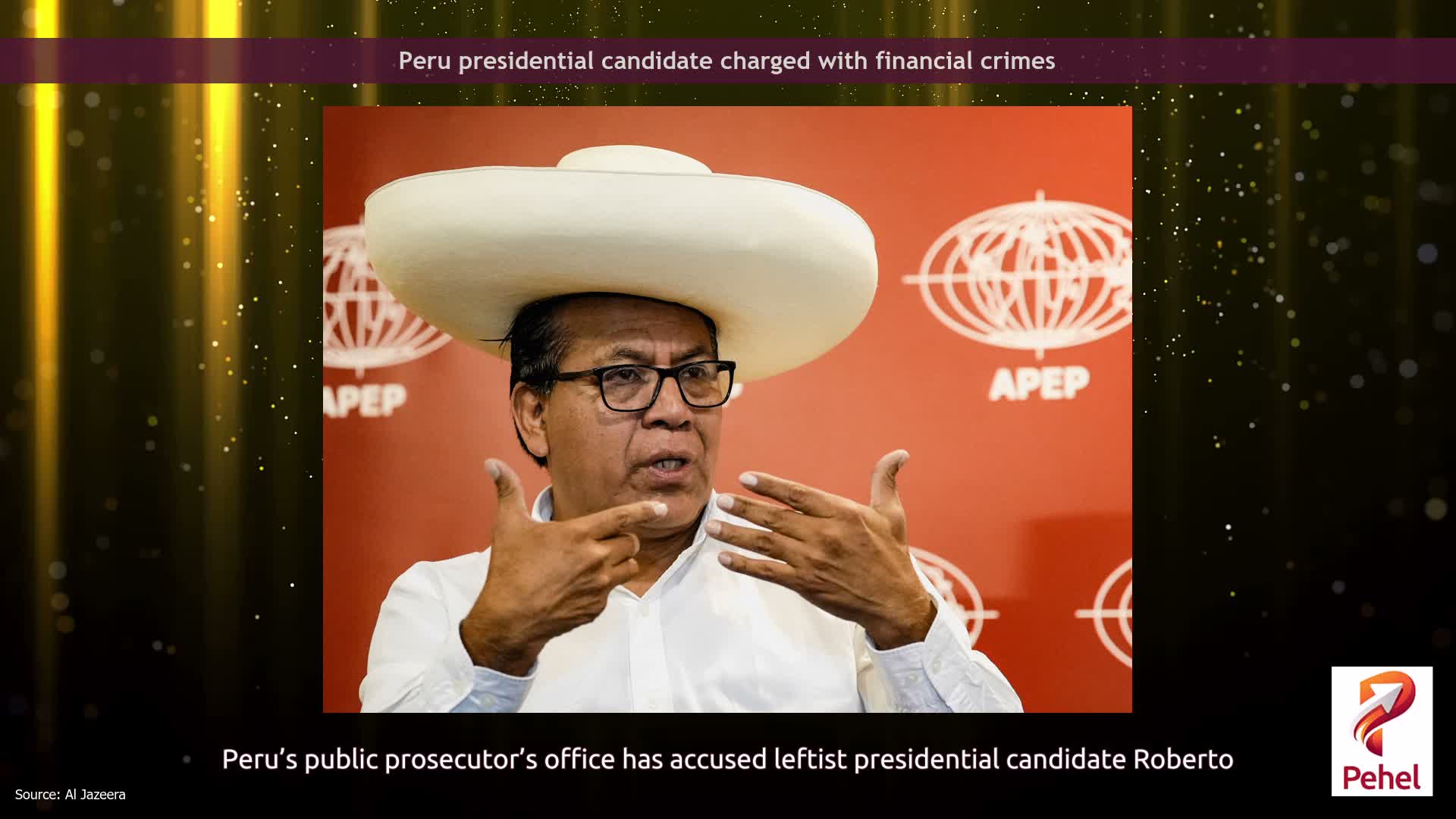 Peru presidential candidate charged with financial crimes