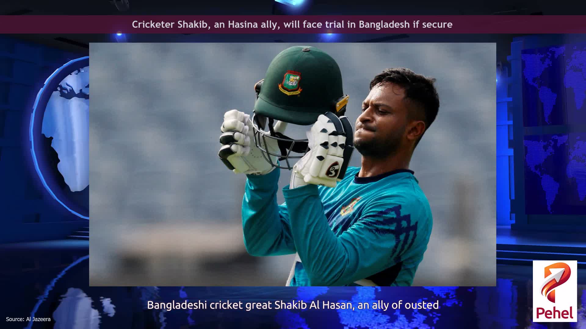 Cricketer Shakib, an Hasina ally, will face trial in Bangladesh if secure