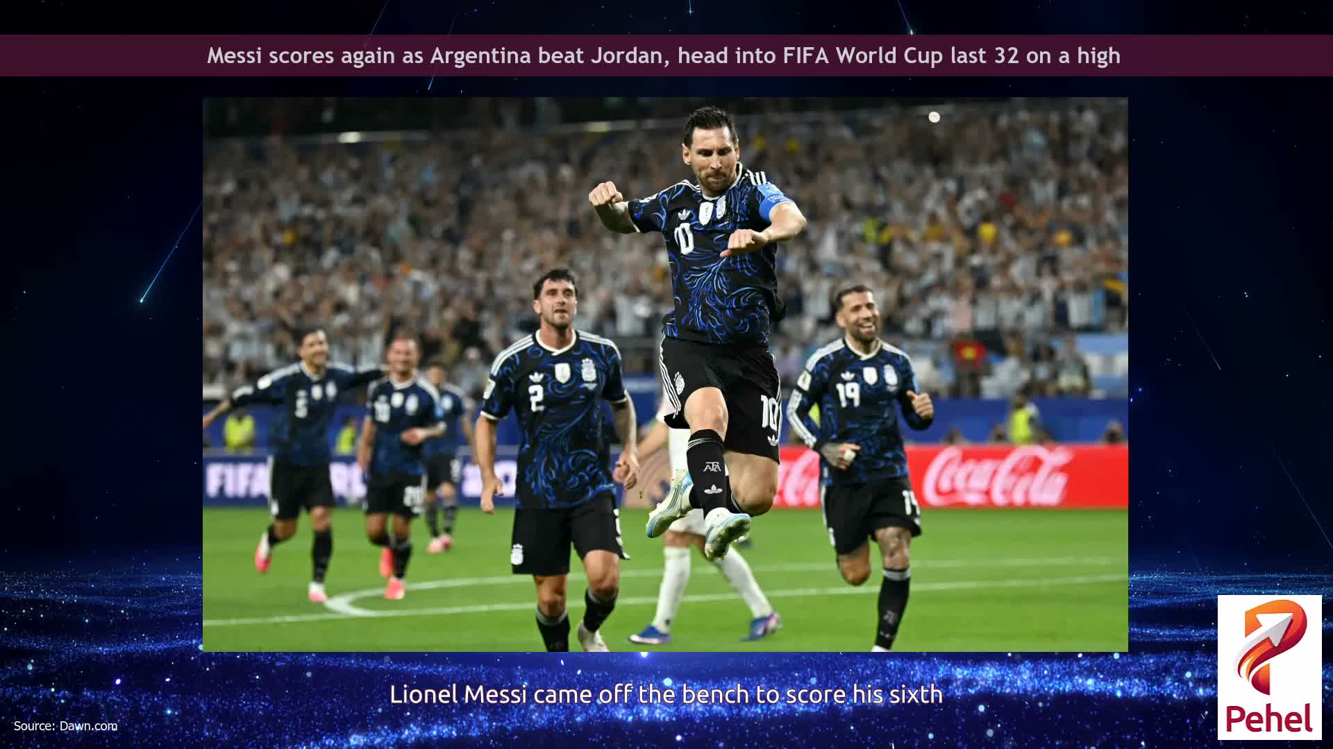 Messi scores again as Argentina beat Jordan, head into FIFA World Cup last 32 on a high