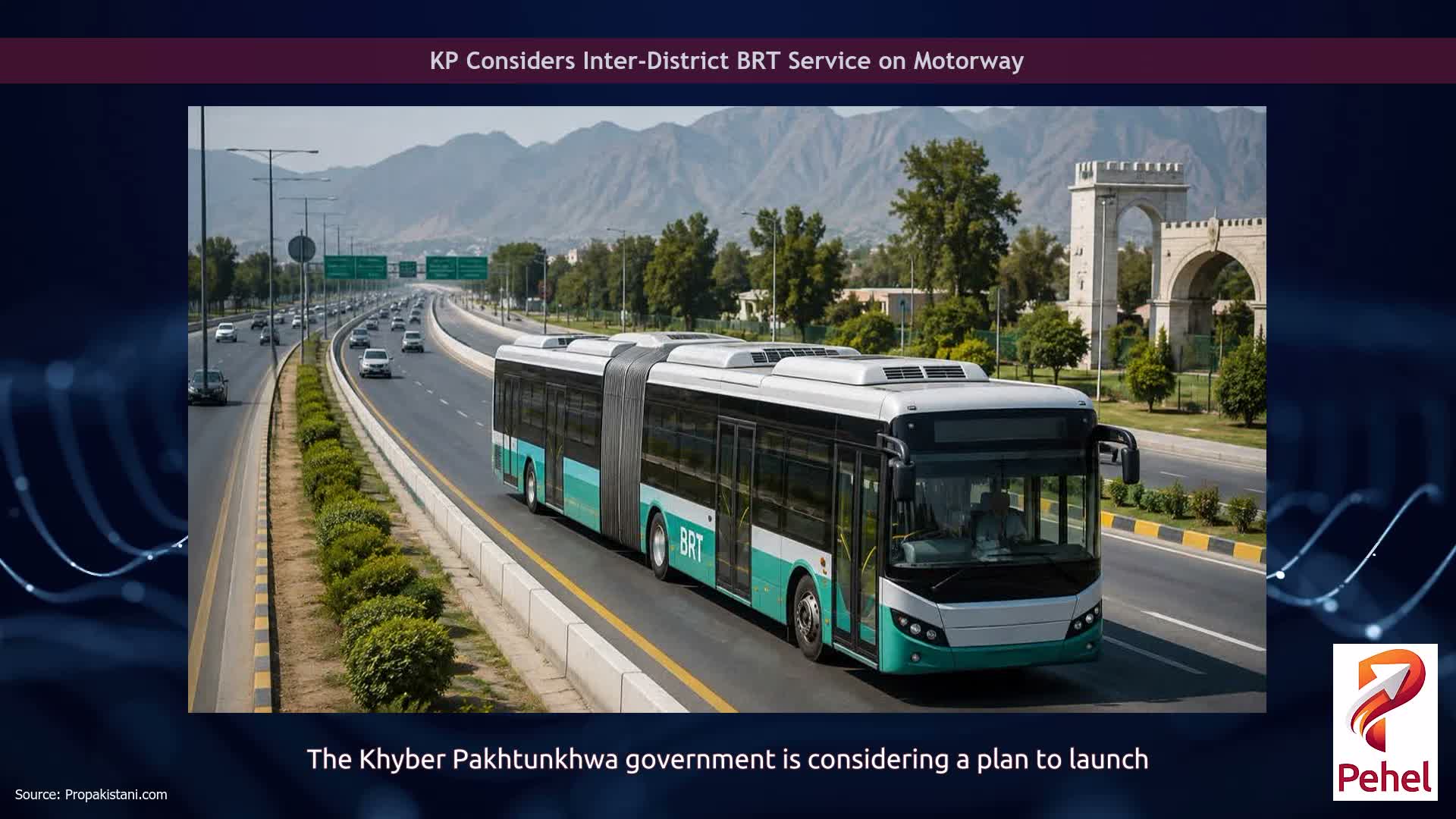 KP Considers Inter-District BRT Service on Motorway