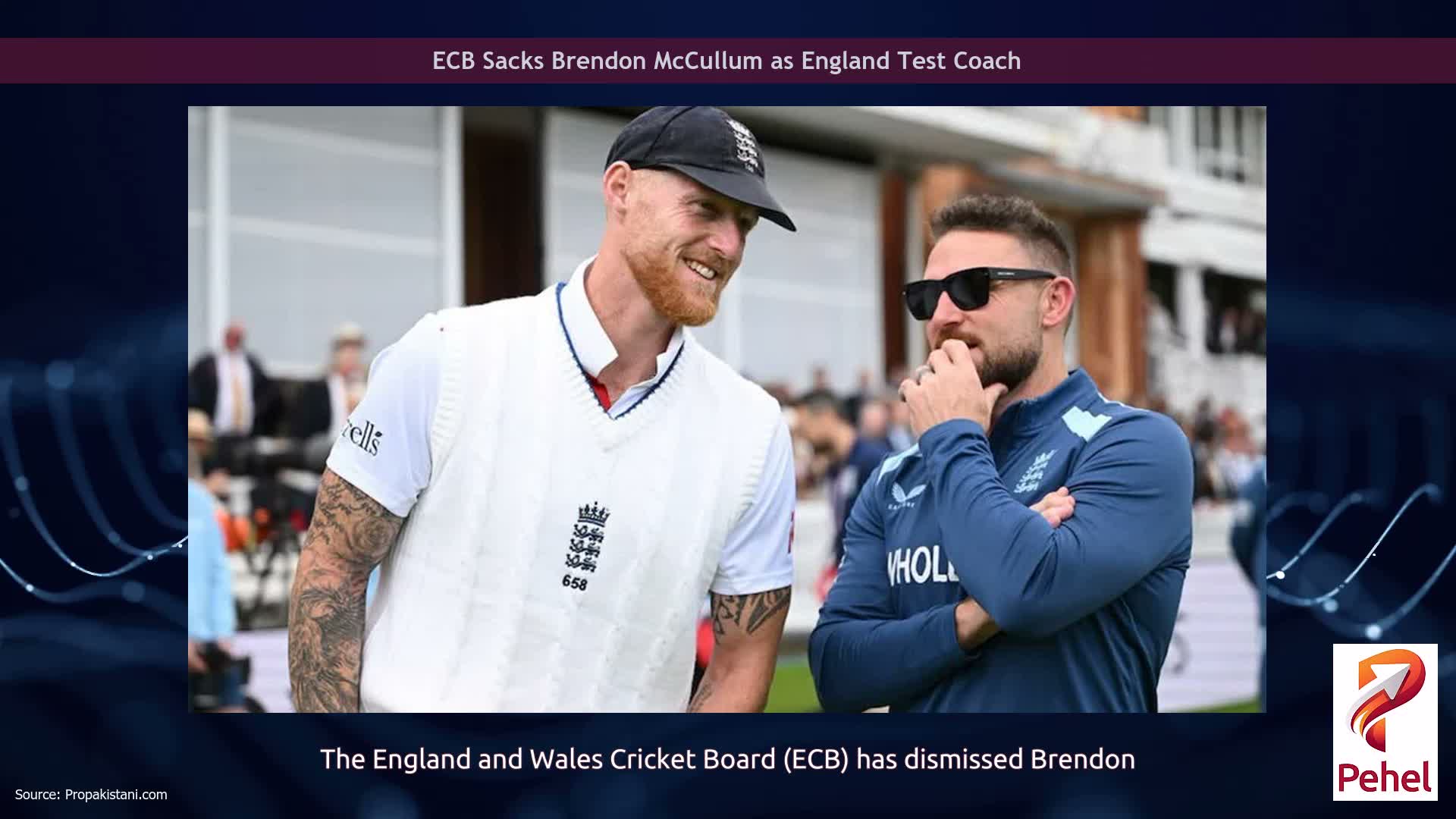 ECB Sacks Brendon McCullum as England Test Coach