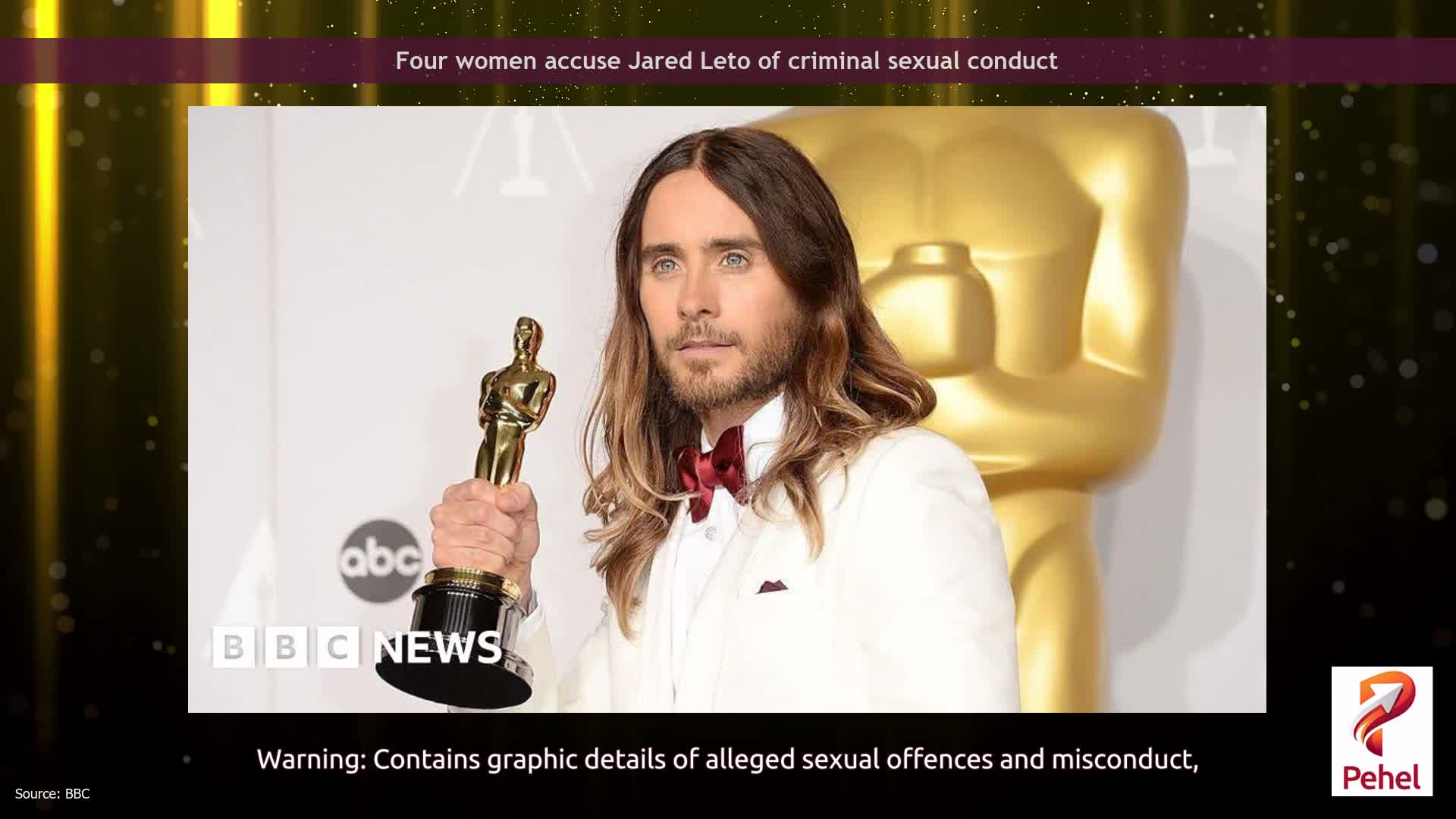 Four women accuse Jared Leto of criminal sexual conduct