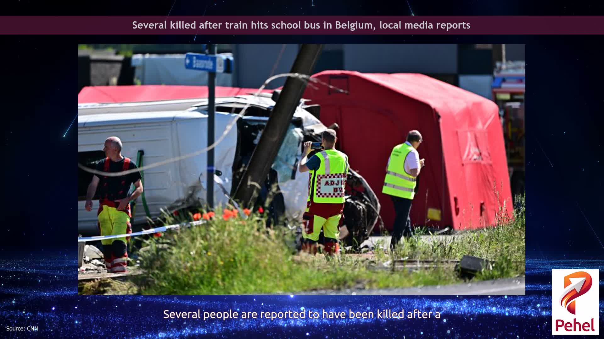 Several killed after train hits school bus in Belgium, local media reports