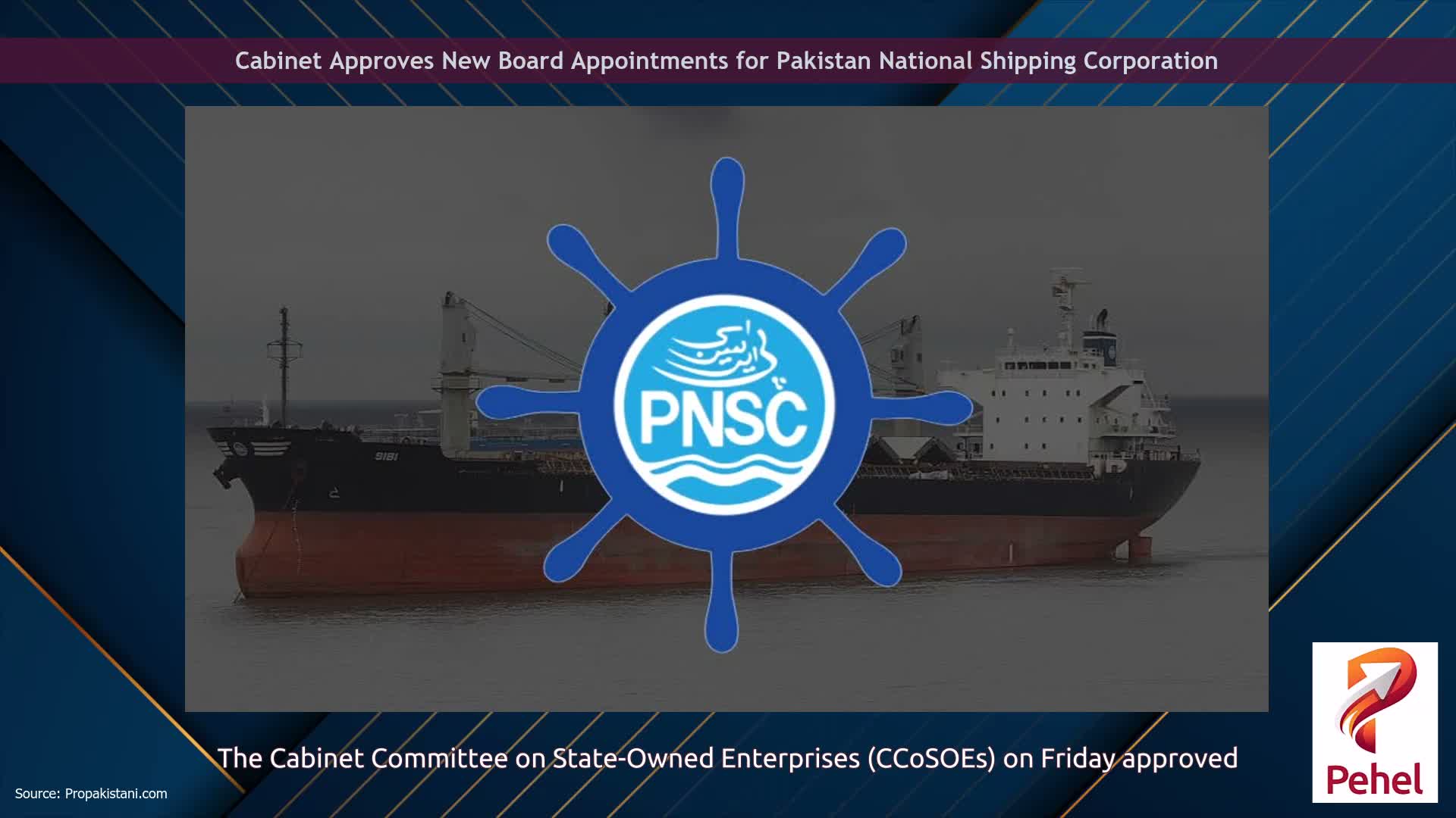 Cabinet Approves New Board Appointments for Pakistan National Shipping Corporation